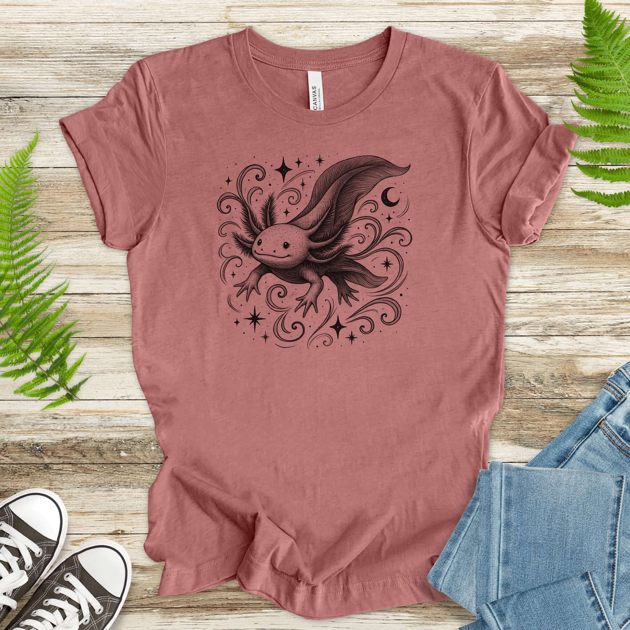 Magical Axolotl Moonlit Swim T-Shirt
