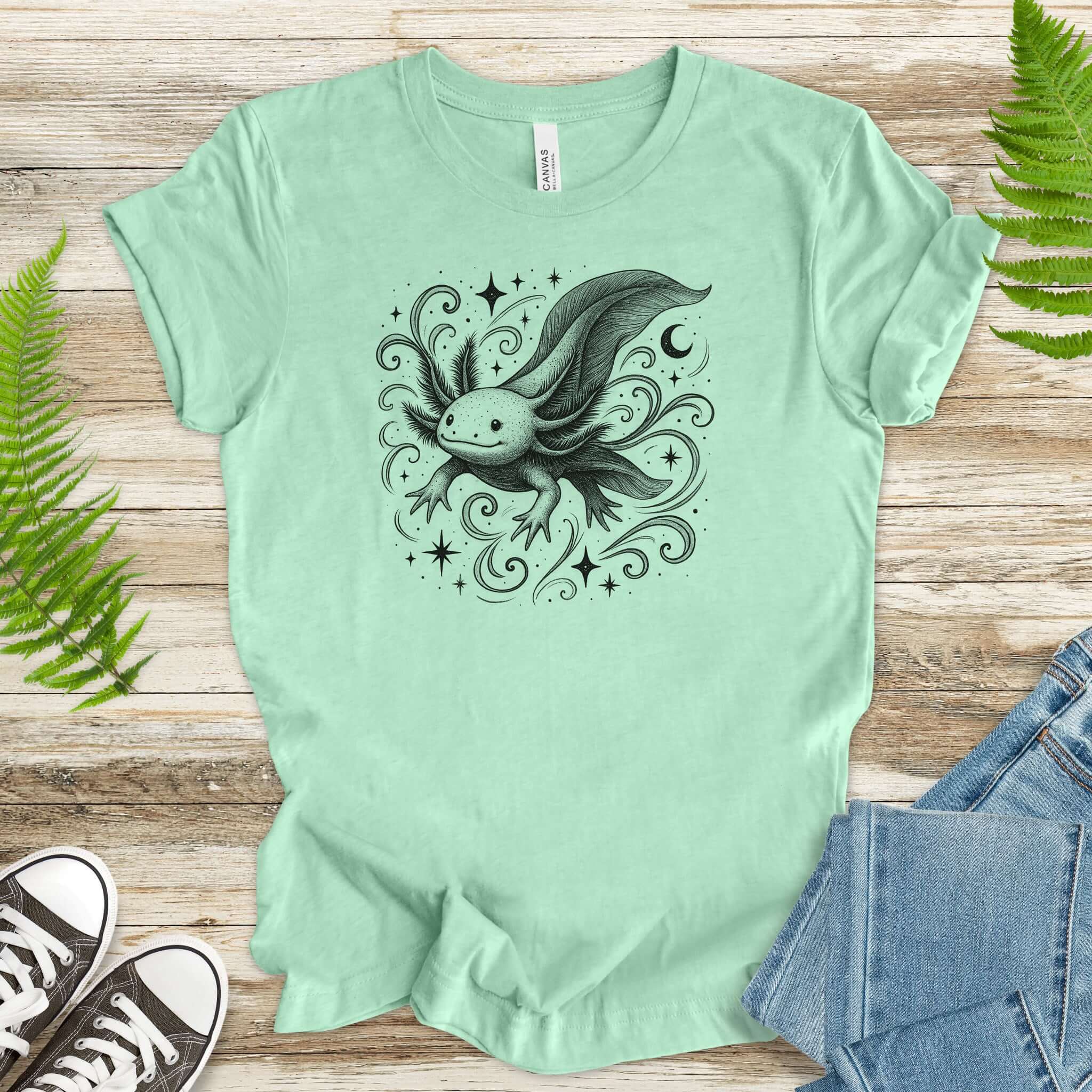 Magical Axolotl Moonlit Swim T-Shirt