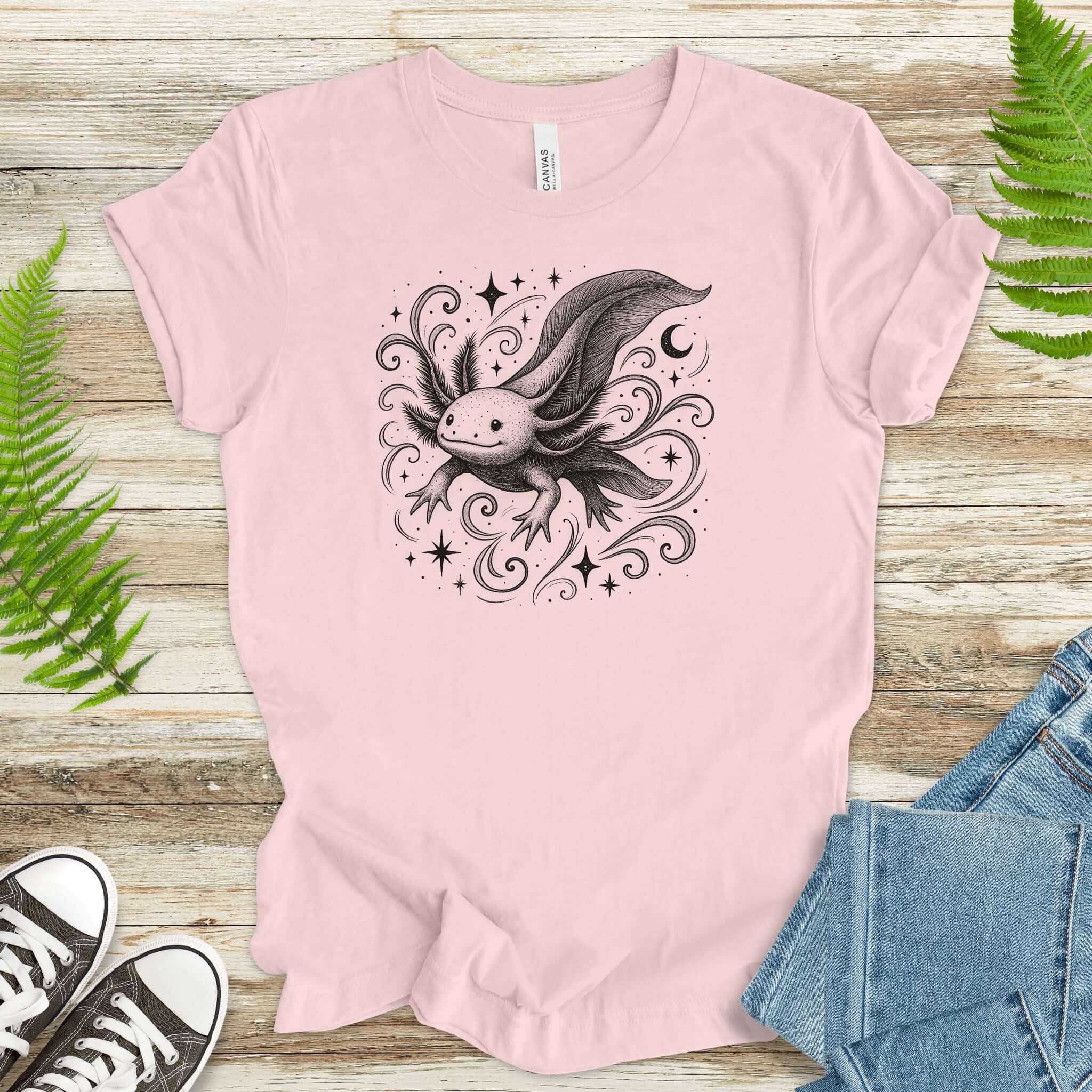 Magical Axolotl Moonlit Swim T-Shirt