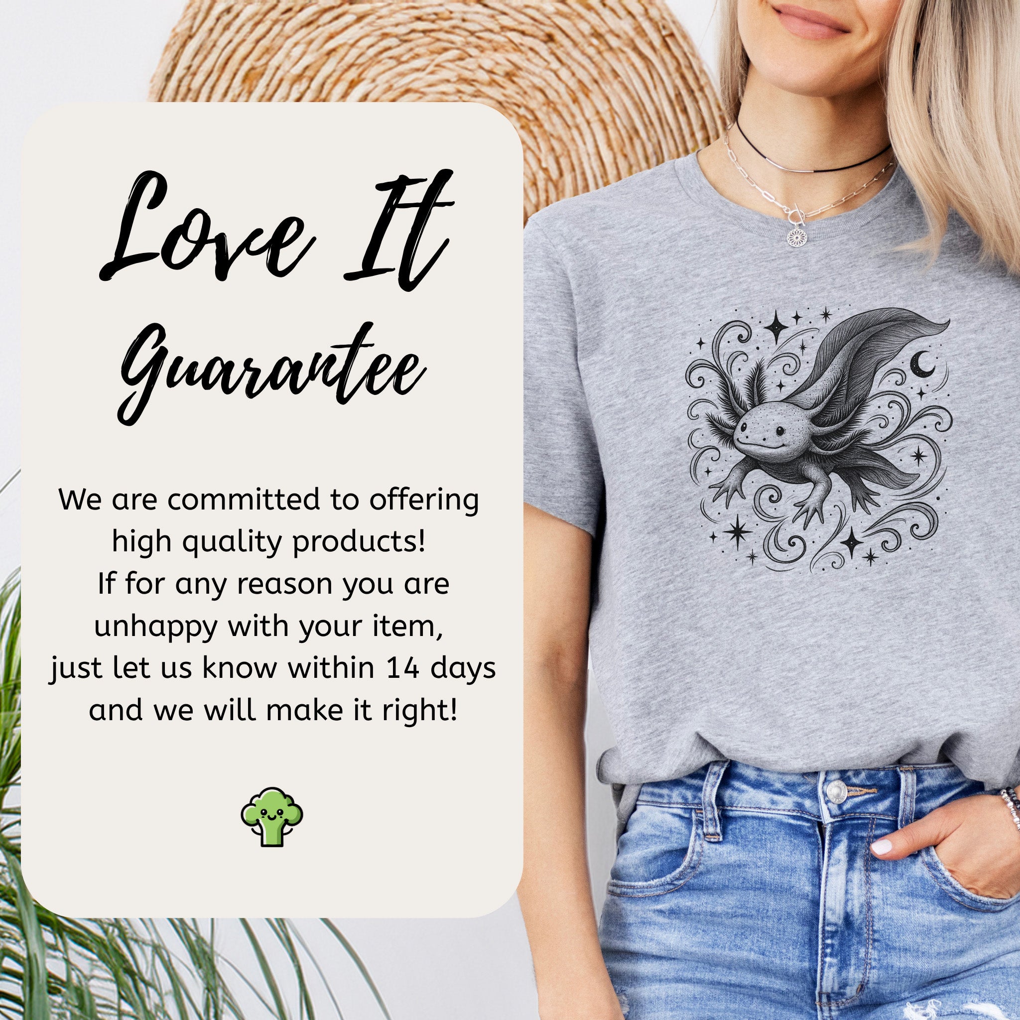 Magical Axolotl Moonlit Swim T-Shirt