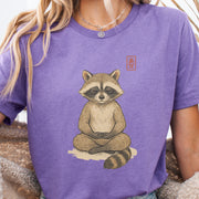 Meditating Raccoon Watercolor T-Shirt