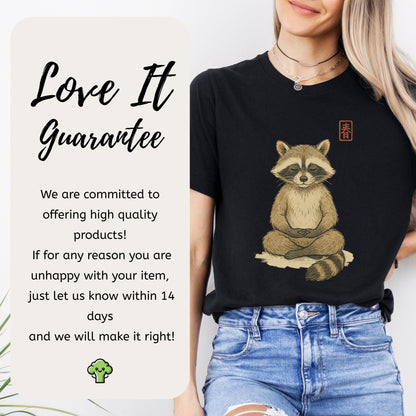 Meditating Raccoon Watercolor T-Shirt