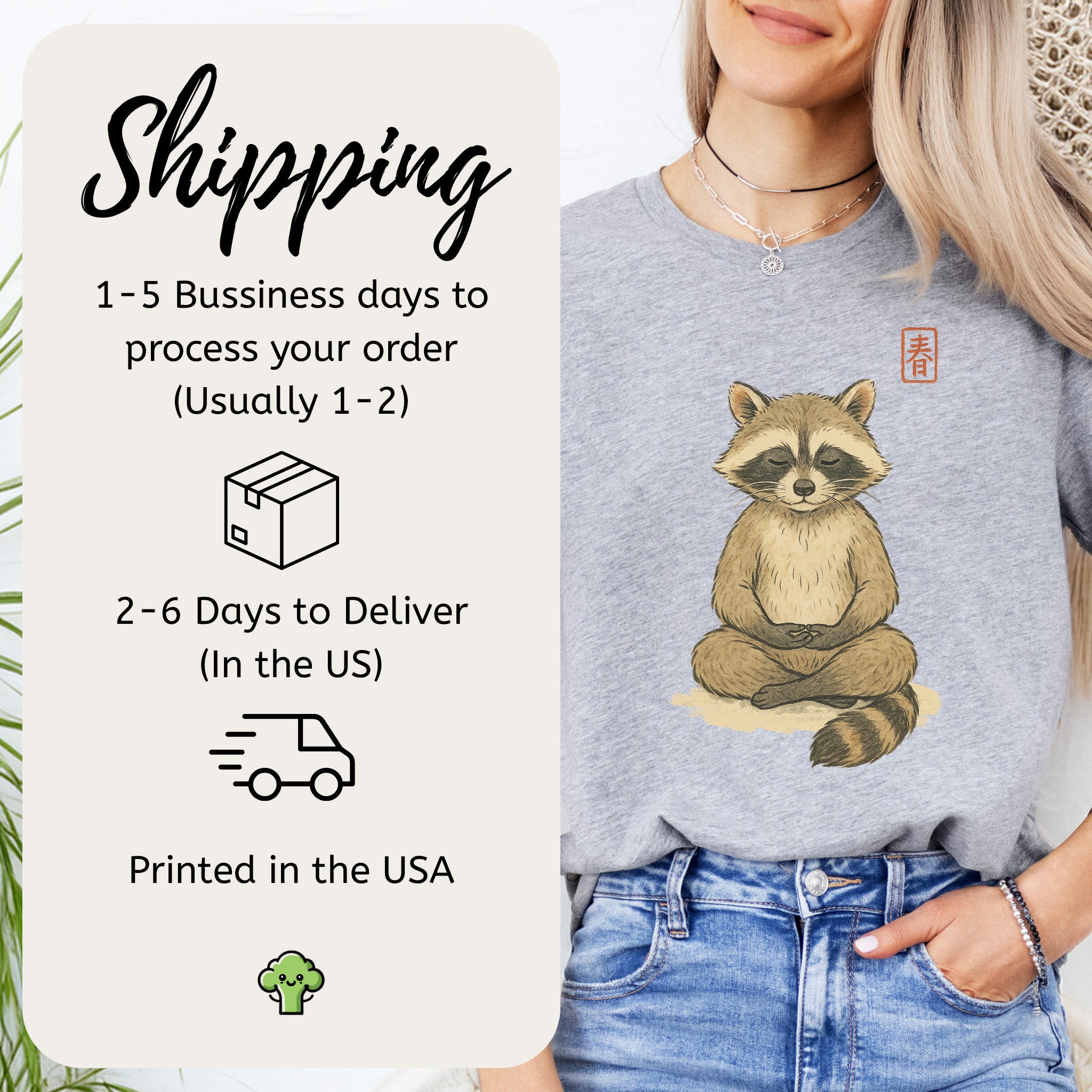 Meditating Raccoon Watercolor T-Shirt