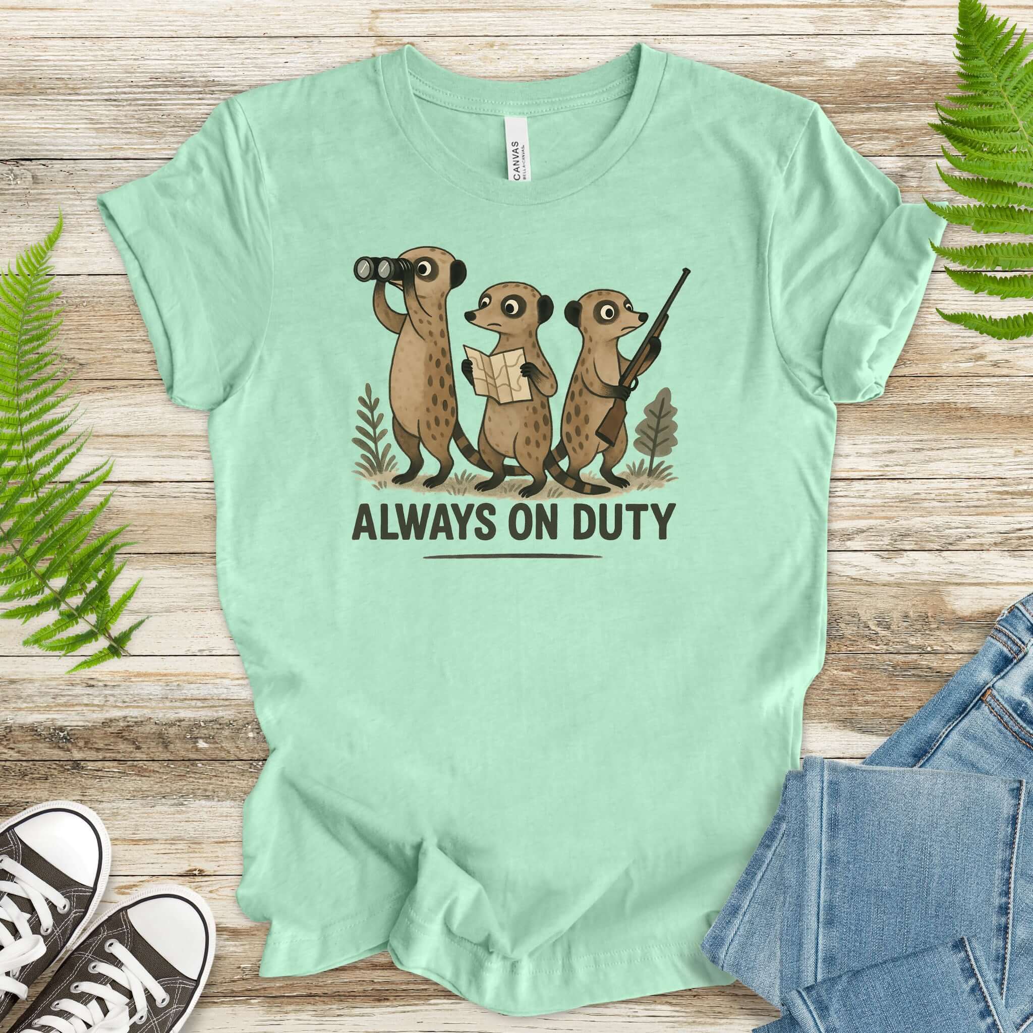 Meerkat Surveillance Squad T-Shirt – Funny Animal Guard Shirt