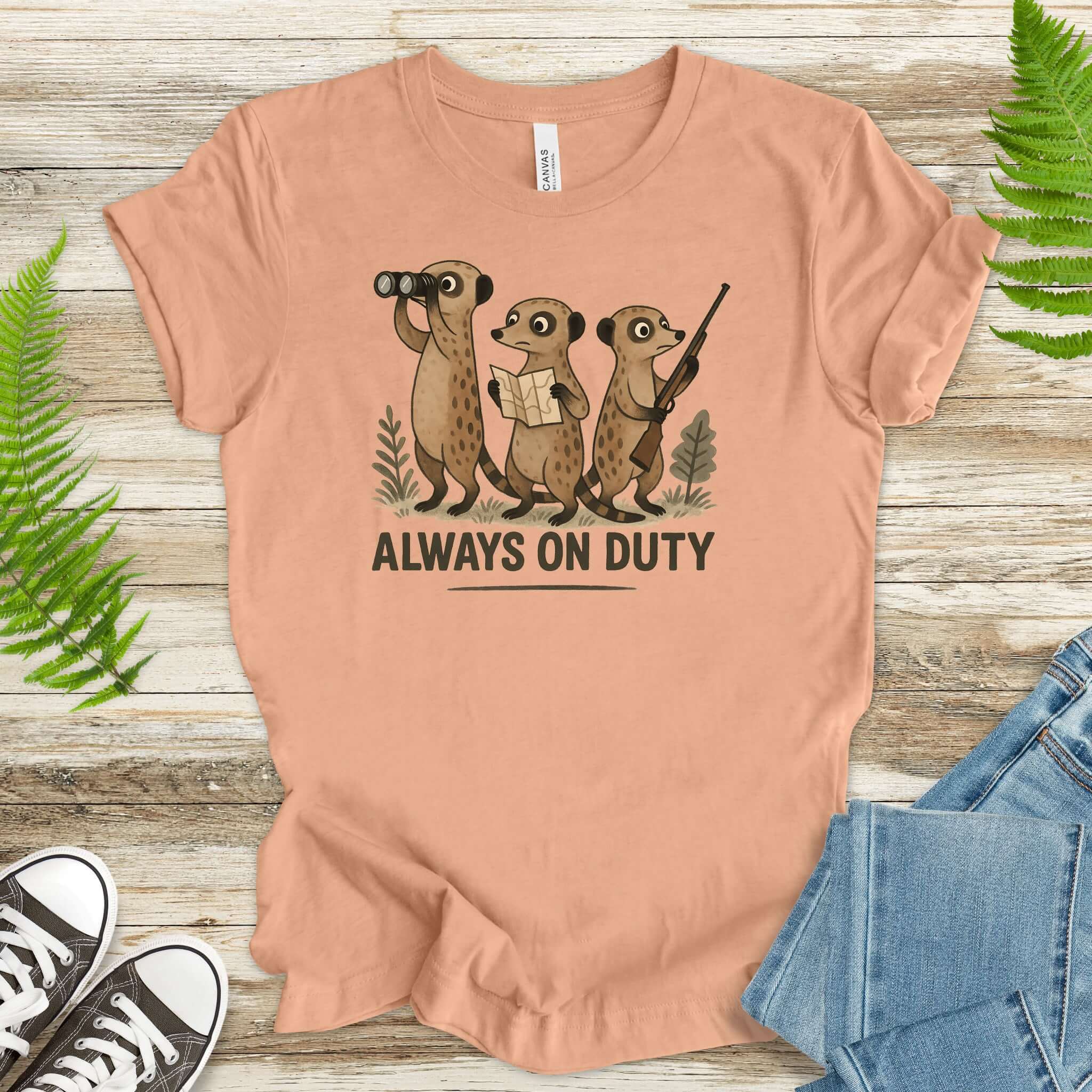 Meerkat Surveillance Squad T-Shirt – Funny Animal Guard Shirt