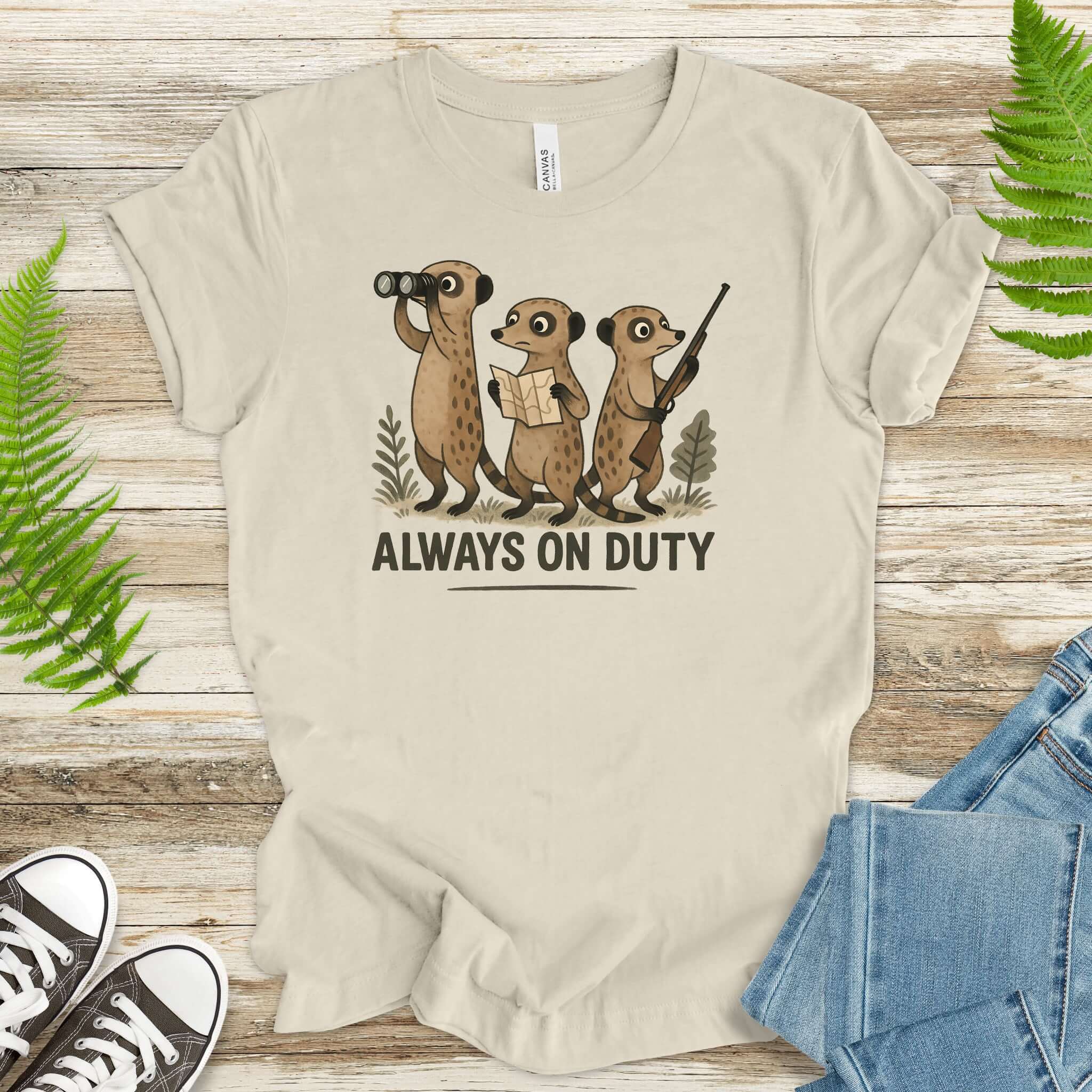 Meerkat Surveillance Squad T-Shirt – Funny Animal Guard Shirt