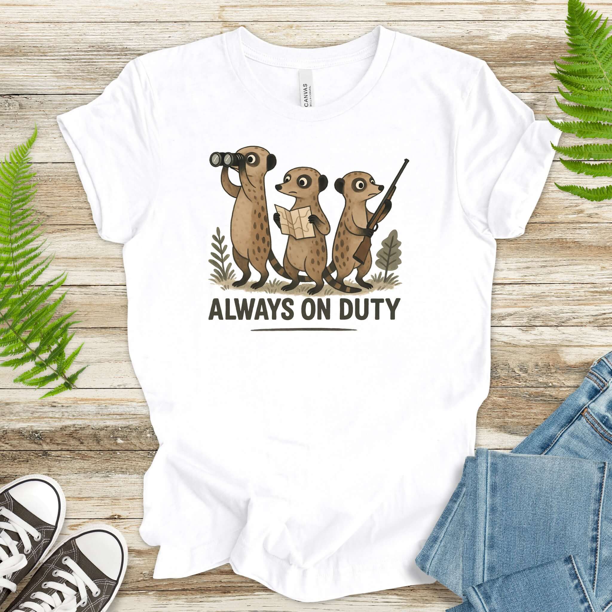 Meerkat Surveillance Squad T-Shirt – Funny Animal Guard Shirt