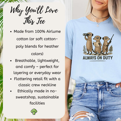 Meerkat Surveillance Squad T-Shirt – Funny Animal Guard Shirt