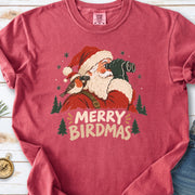 Merry Birdmas Comfort Colors Shirt – Santa Birdwatching Tee