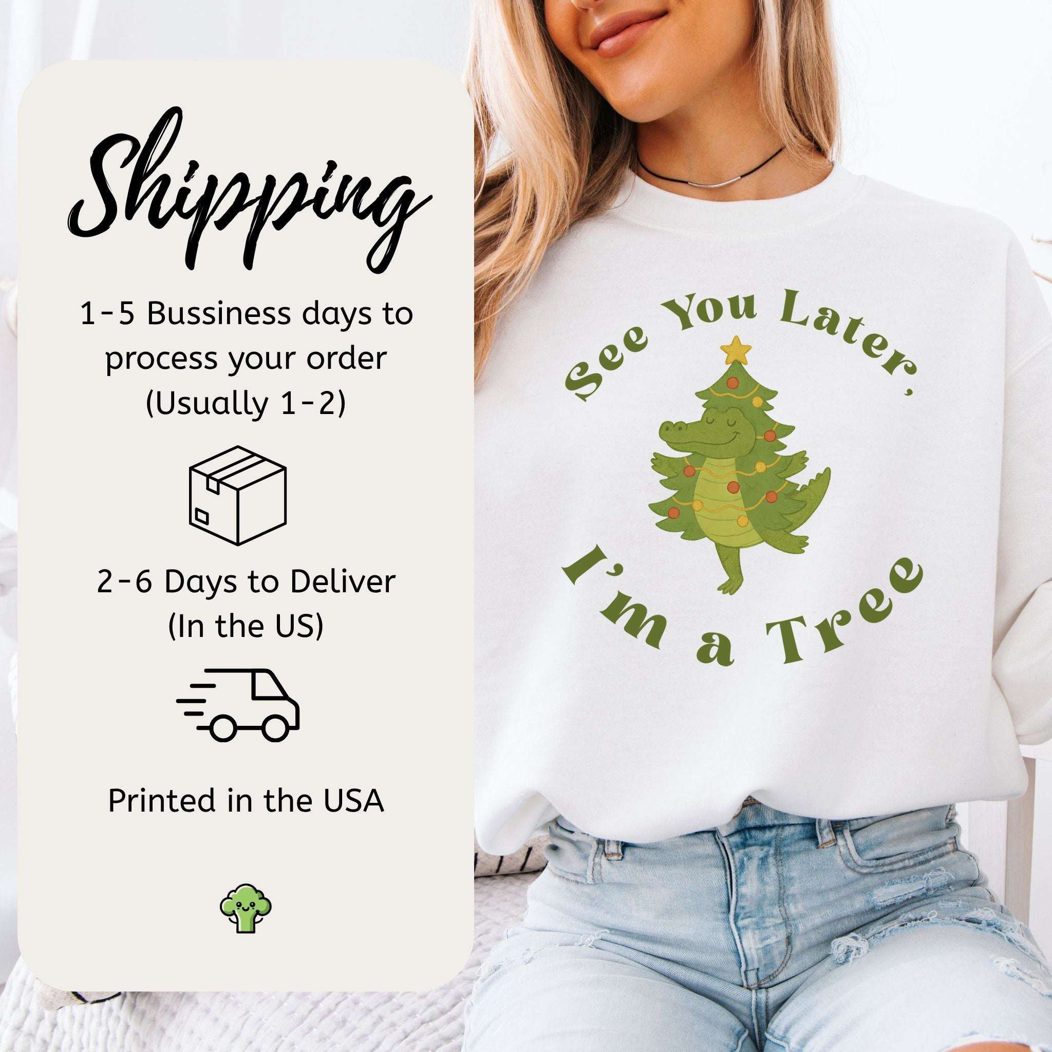 Merry Croc Tree Sweatshirt – Funny Alligator Christmas Tree Vibes