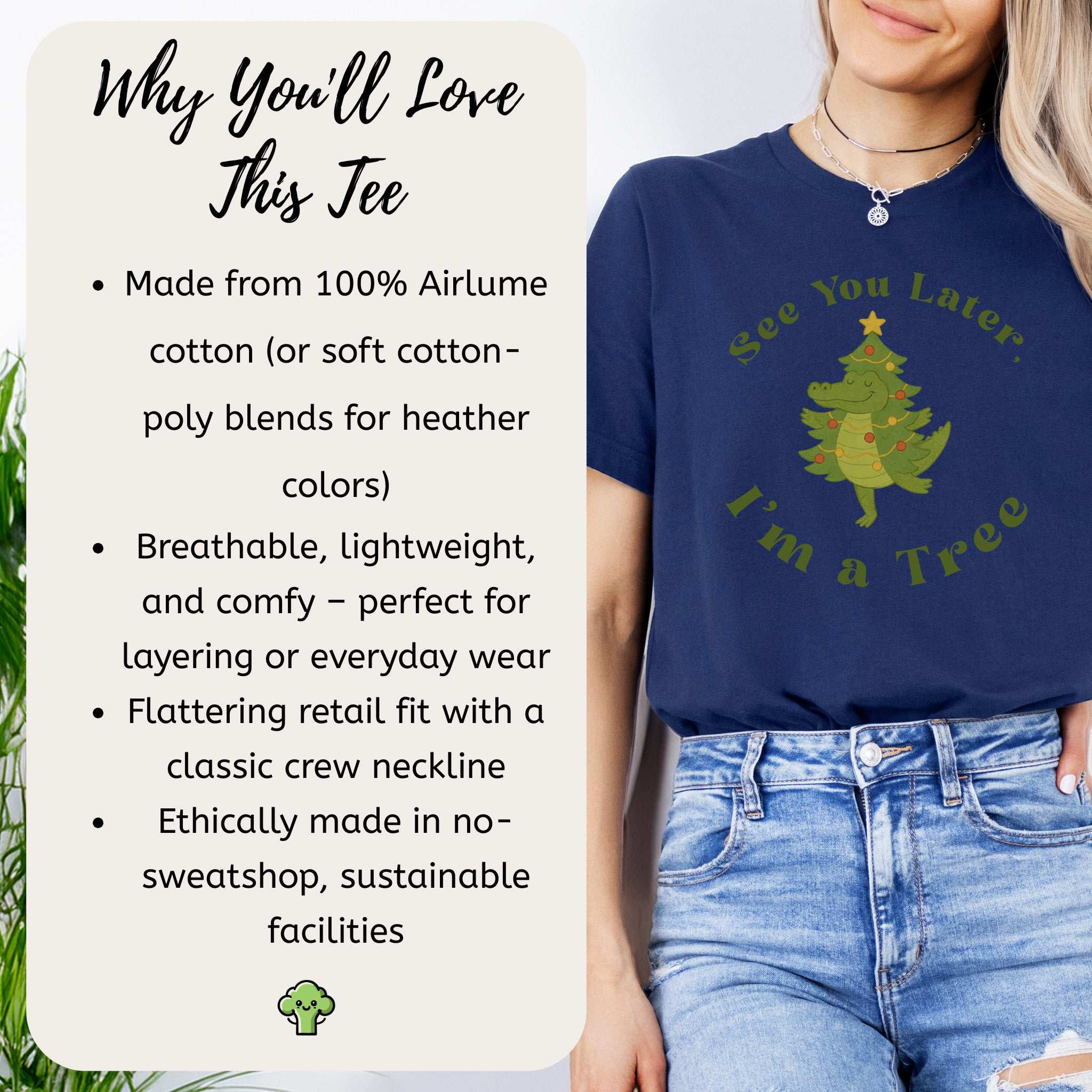 Merry Croc Tree T-Shirt – Funny Alligator Christmas Tree Tee