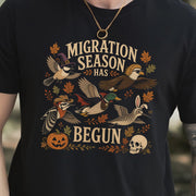 Migration Season Has Begun Halloween Bird Nerd Birdwatching T-Shirt