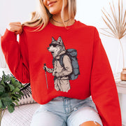 Hiking Wolf Sweatshirt – Funny Outdoor Gift for Trail Lovers & Wild Souls