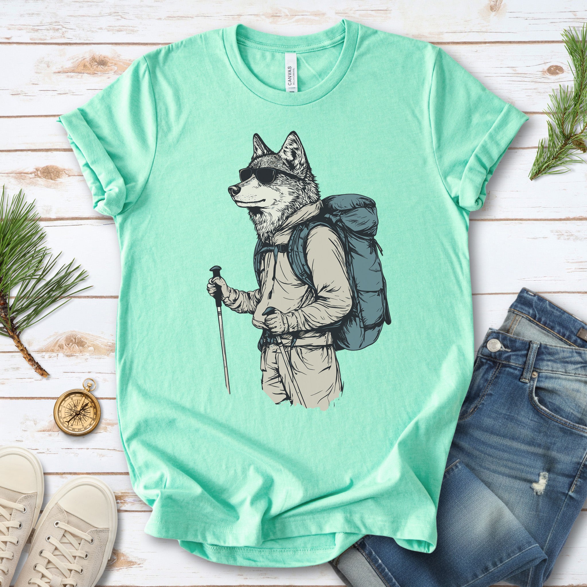 Adventurer Wolf Hiking T-Shirt