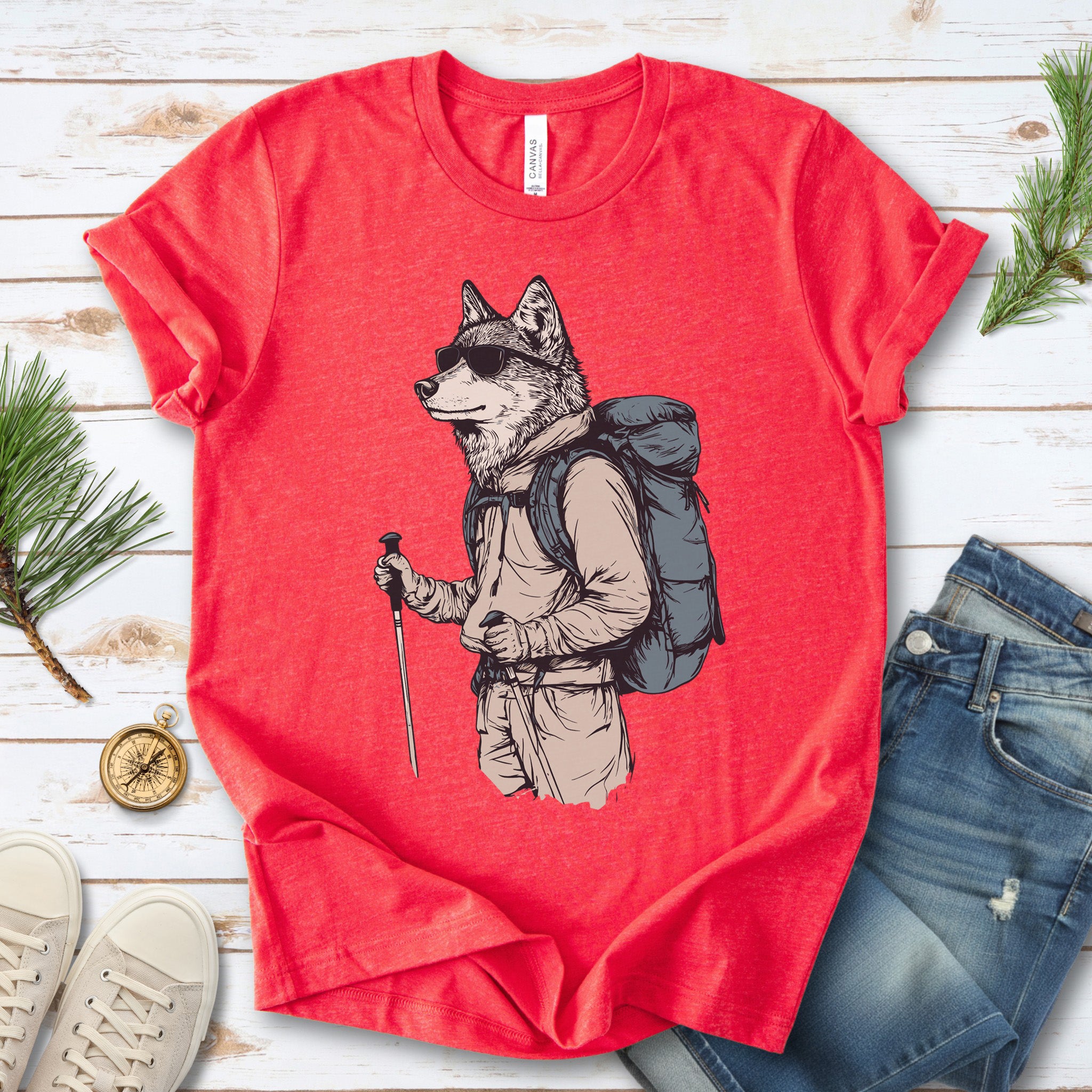 Adventurer Wolf Hiking T-Shirt