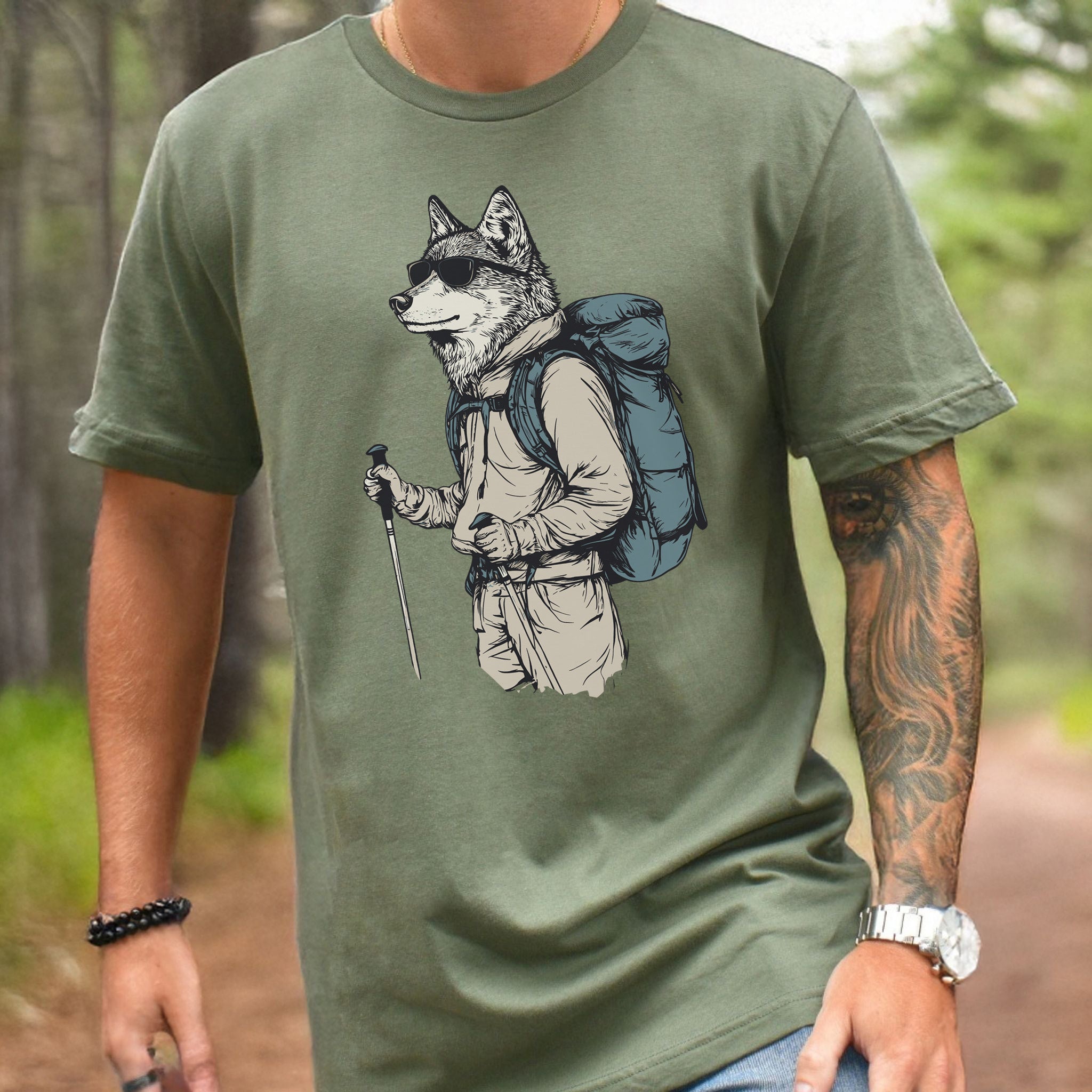 Adventurer Wolf Hiking T-Shirt