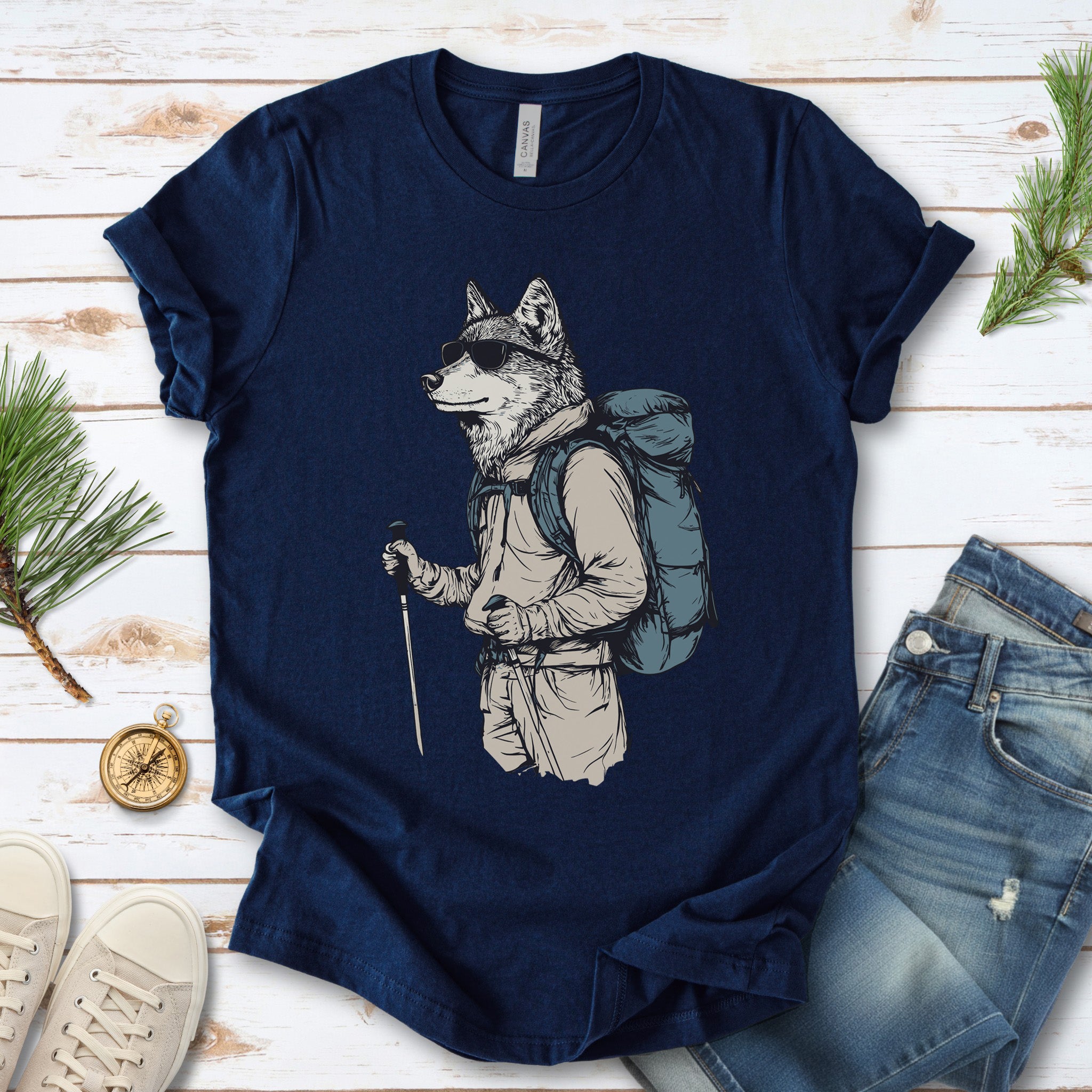 Adventurer Wolf Hiking T-Shirt