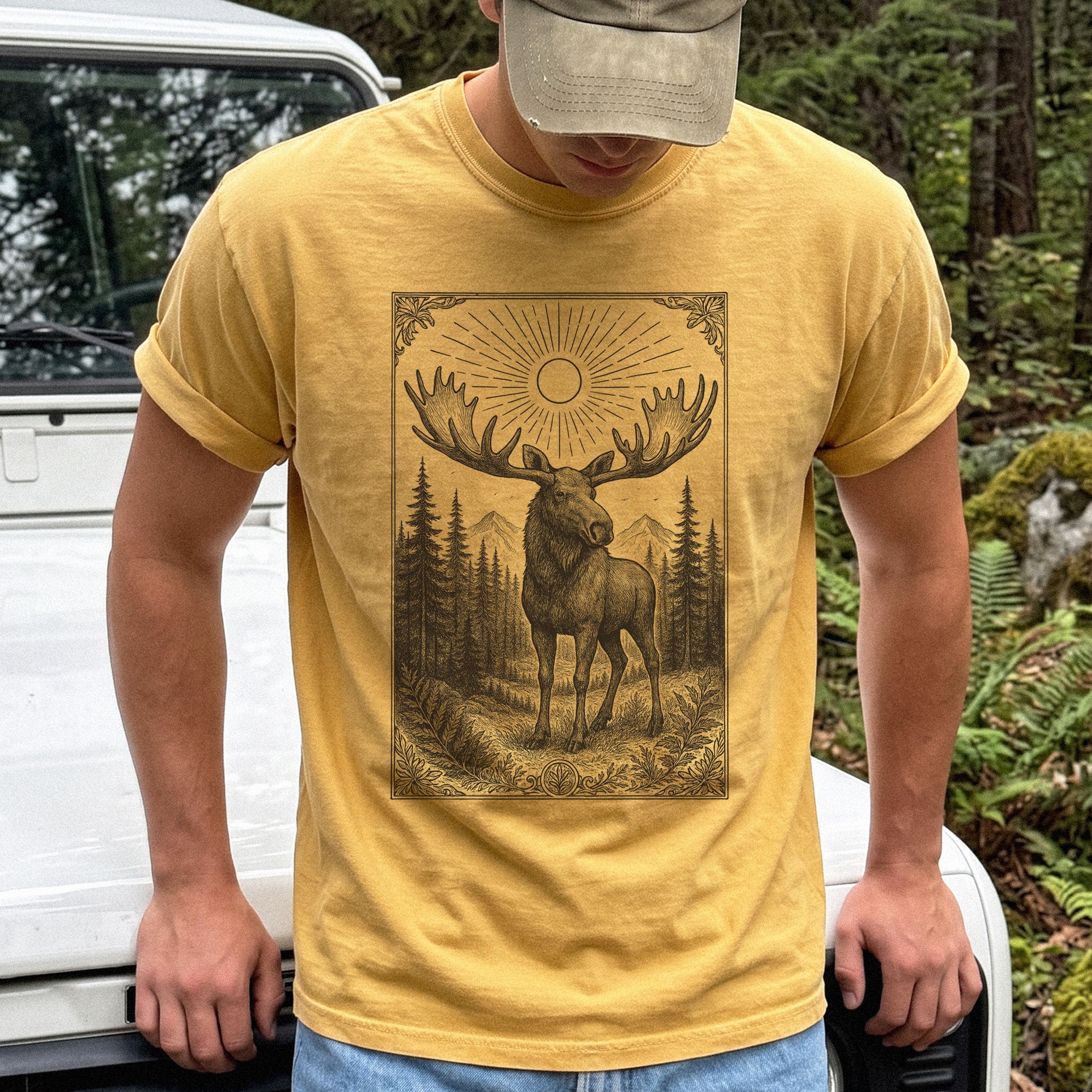 Mystic Moose Guardian of the Forest Comfort Colors Shirt