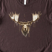 Watercolor Moose T-Shirt – Majestic Wildlife Nature Tee