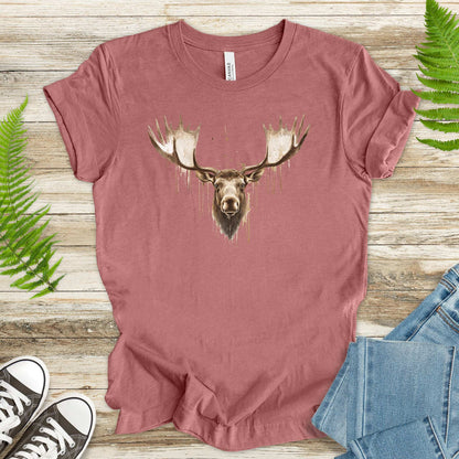 Watercolor Moose T-Shirt – Majestic Wildlife Nature Tee