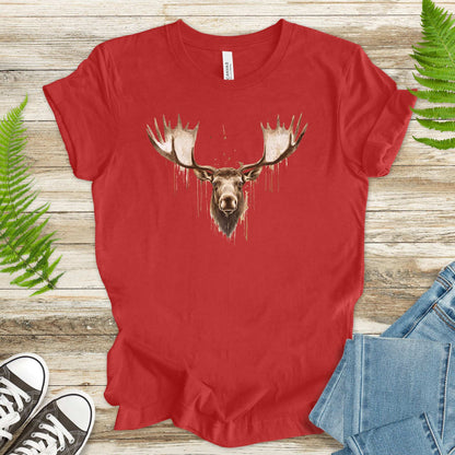 Watercolor Moose T-Shirt – Majestic Wildlife Nature Tee