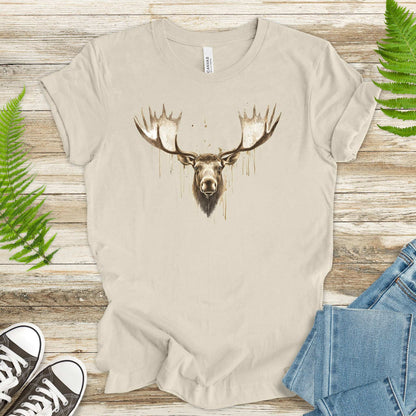 Watercolor Moose T-Shirt – Majestic Wildlife Nature Tee