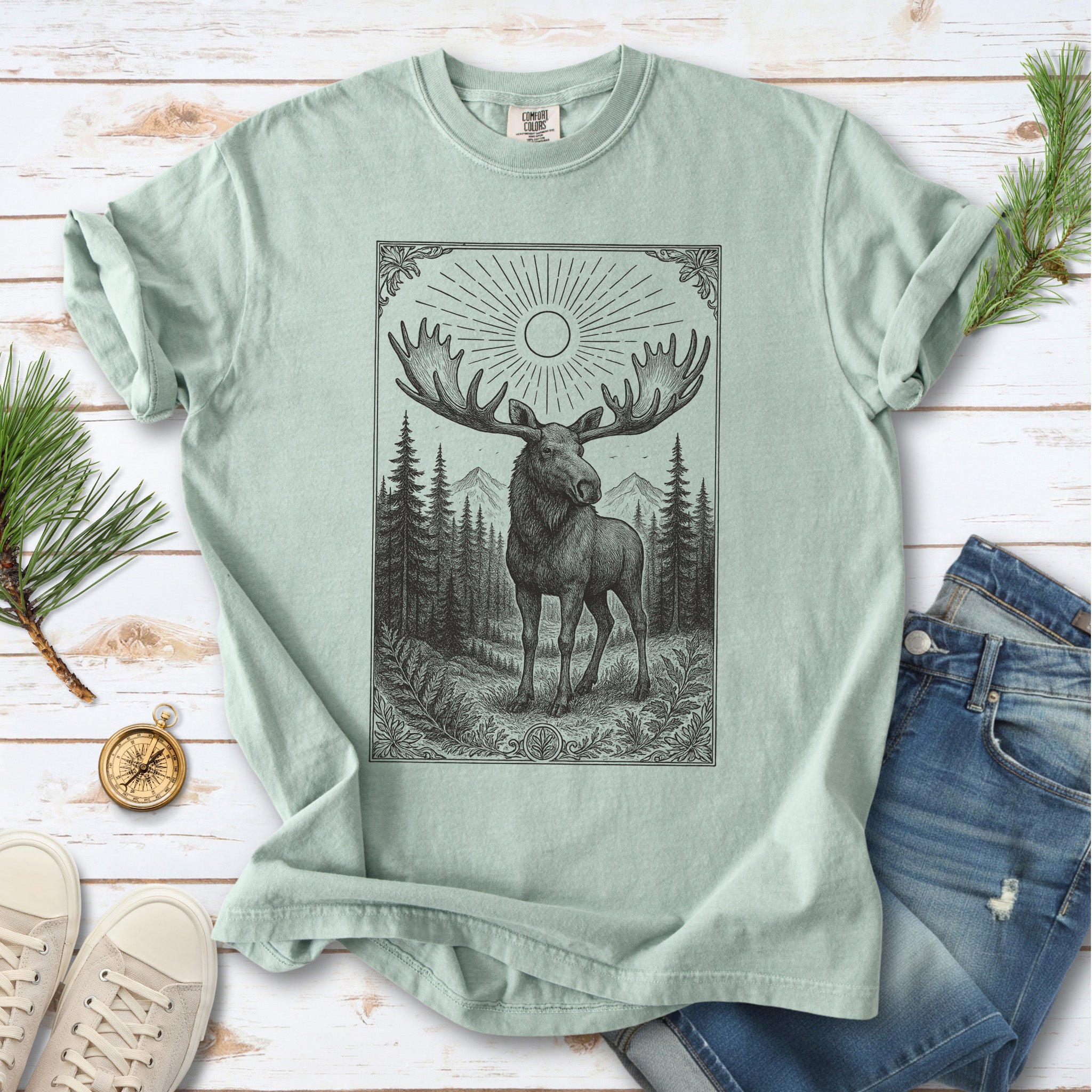 Mystic Moose Guardian of the Forest Comfort Colors Shirt
