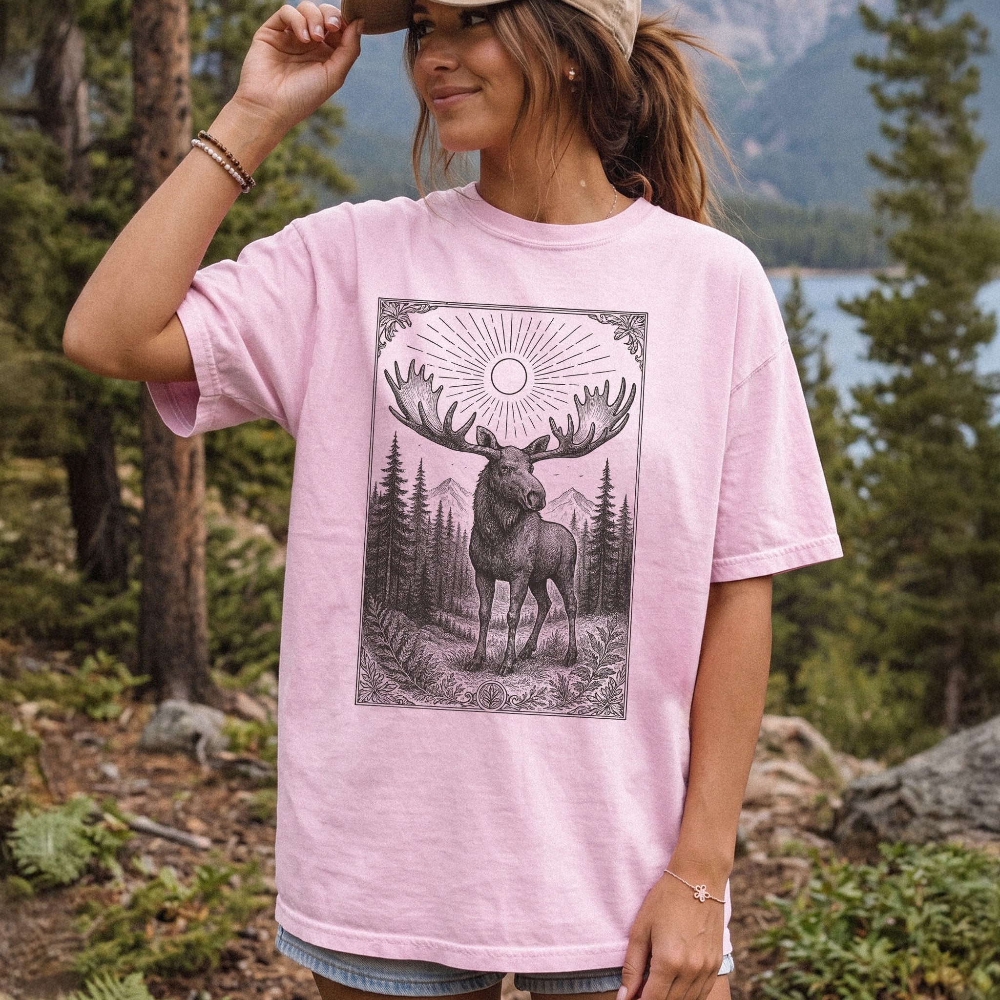 Mystic Moose Guardian of the Forest Comfort Colors Shirt