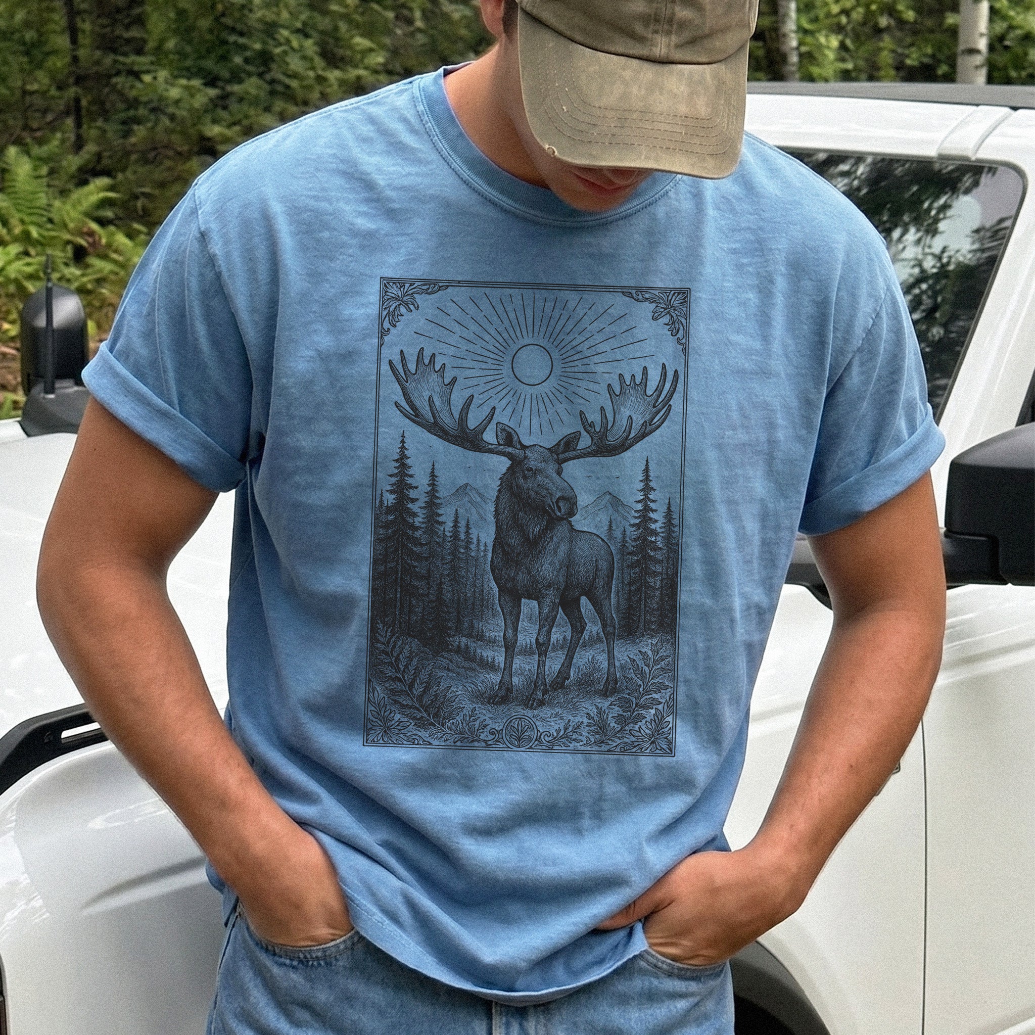 Mystic Moose Guardian of the Forest Comfort Colors Shirt