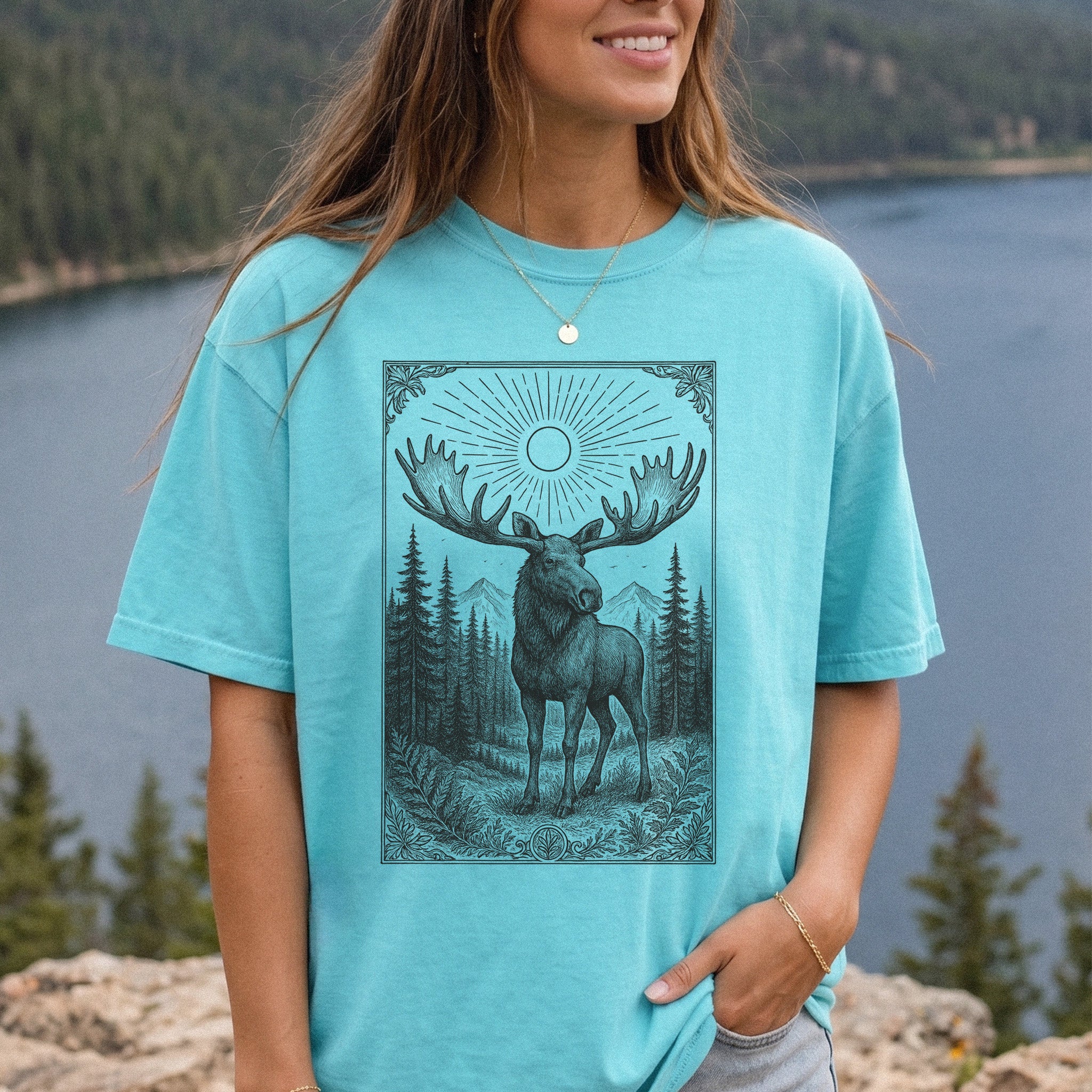 Mystic Moose Guardian of the Forest Comfort Colors Shirt
