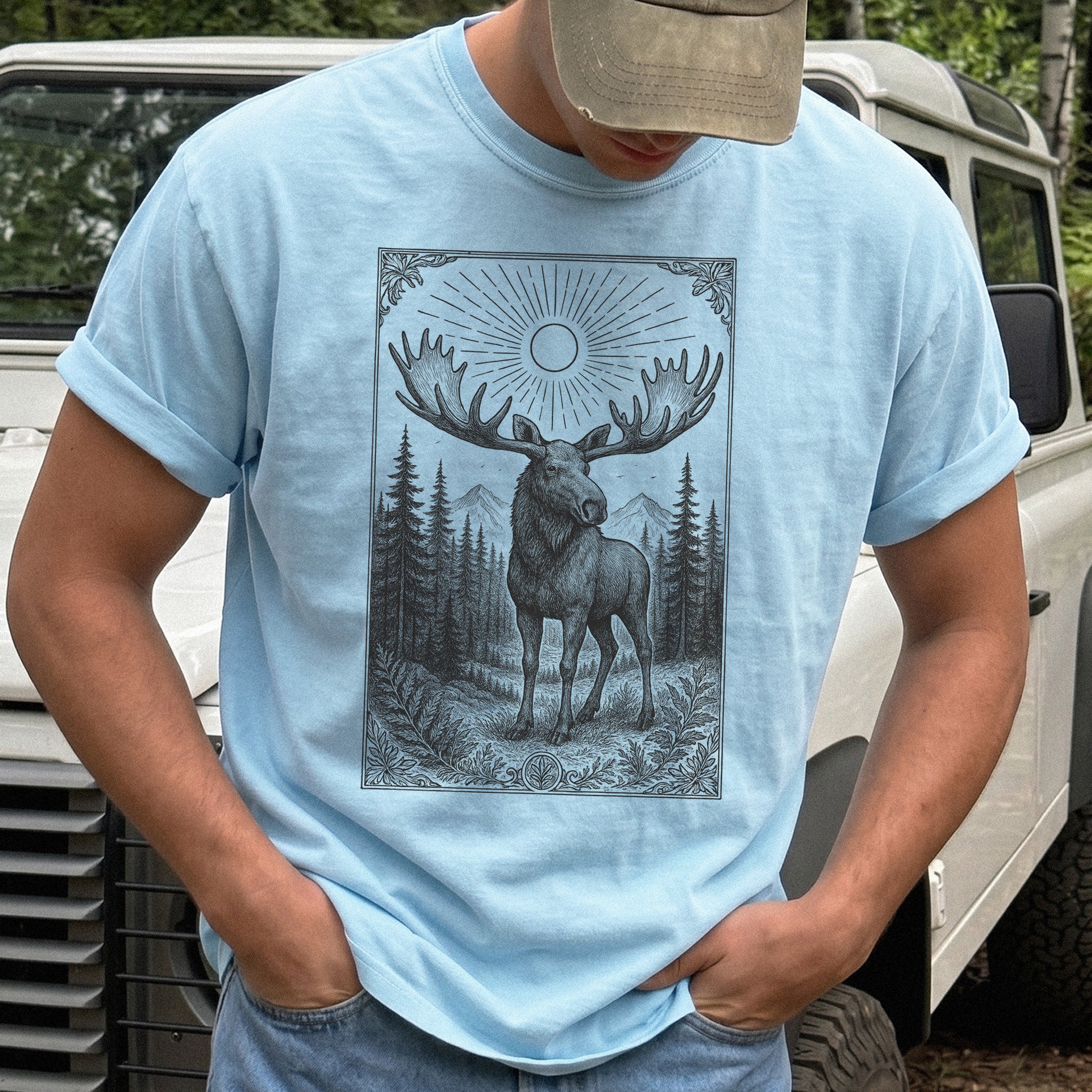 Mystic Moose Guardian of the Forest Comfort Colors Shirt