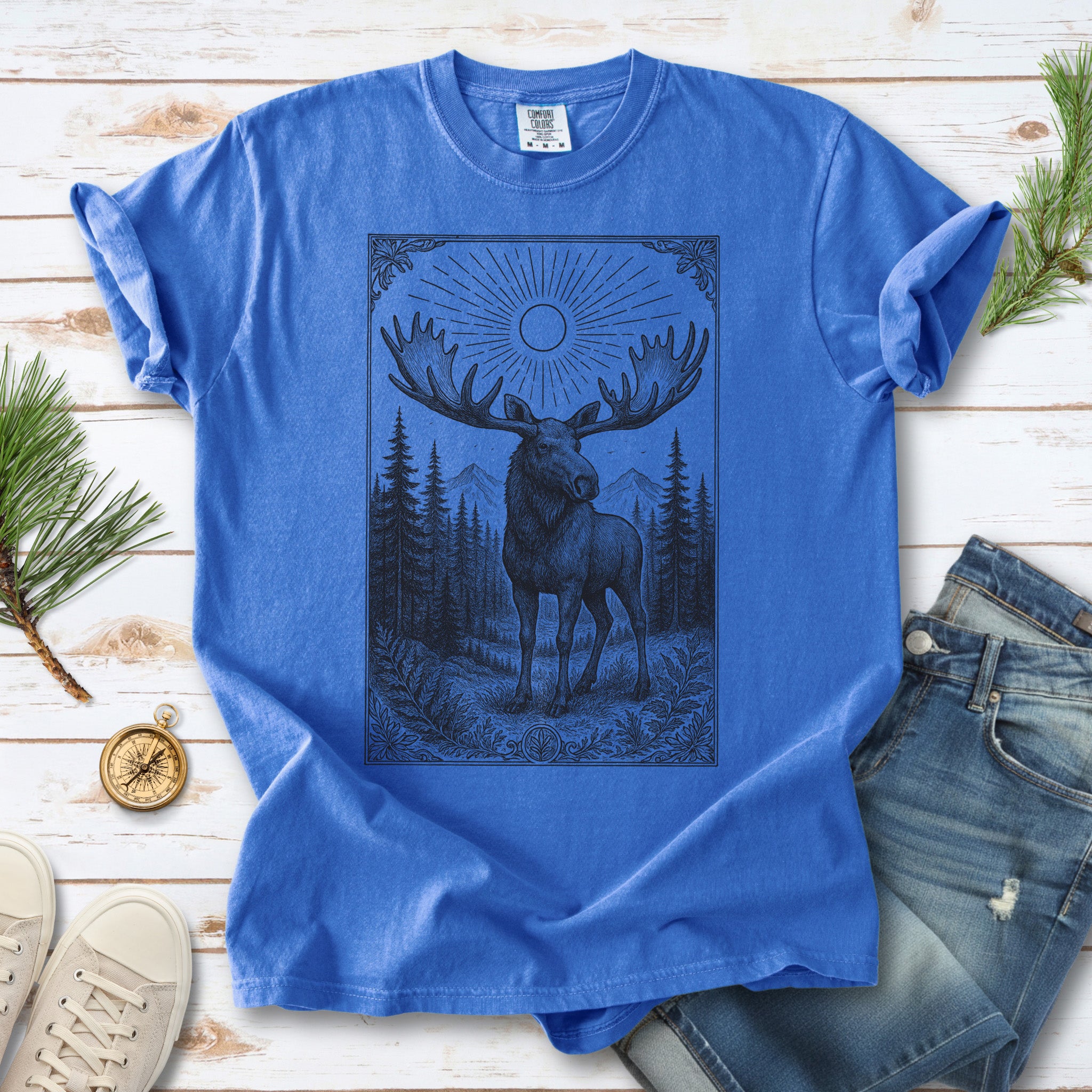 Mystic Moose Guardian of the Forest Comfort Colors Shirt