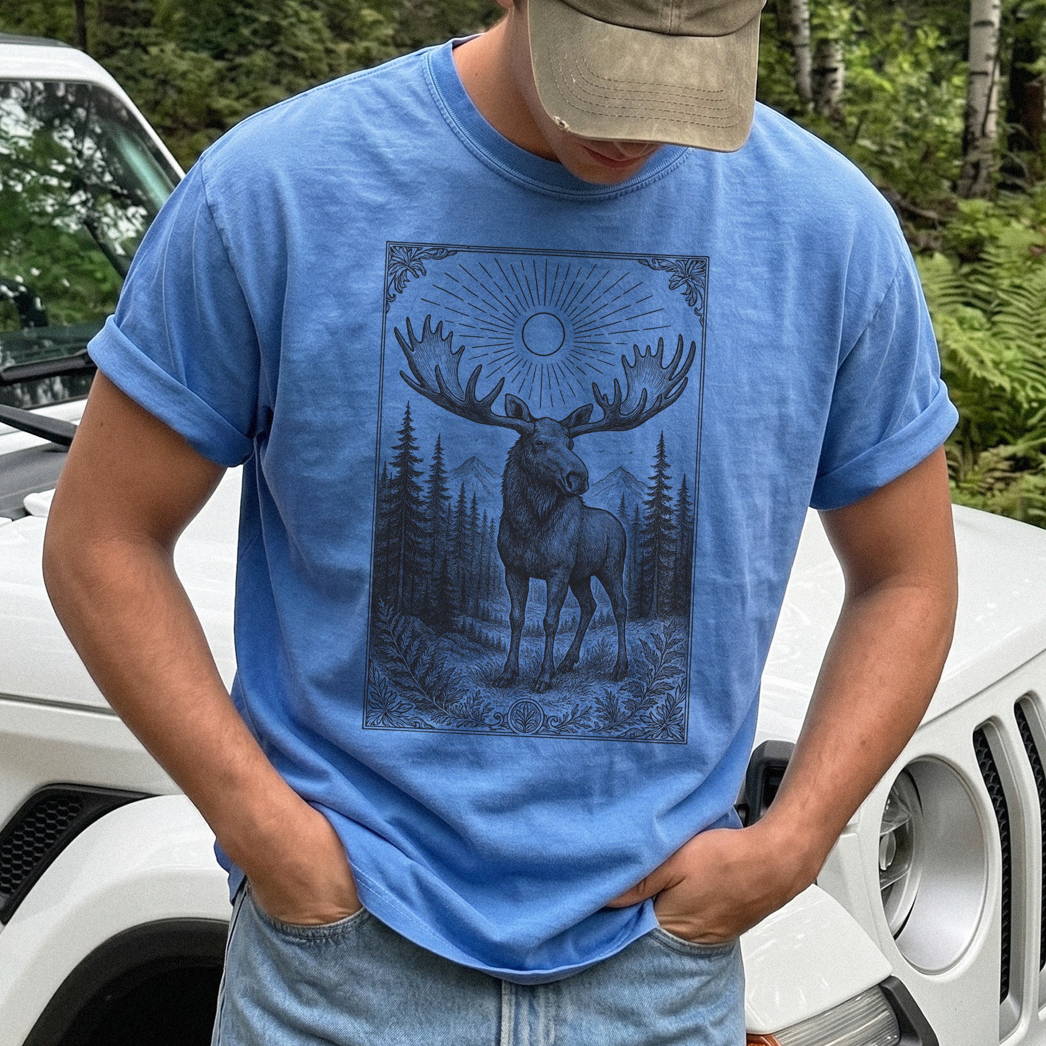 Mystic Moose Guardian of the Forest Comfort Colors Shirt