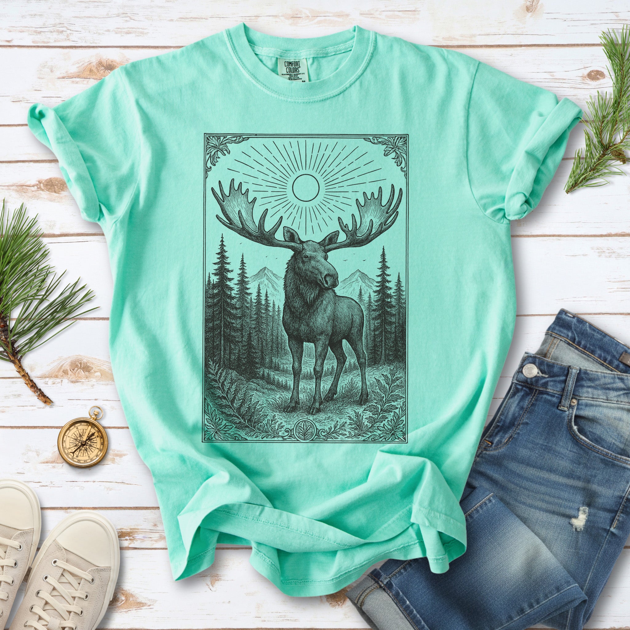 Mystic Moose Guardian of the Forest Comfort Colors Shirt
