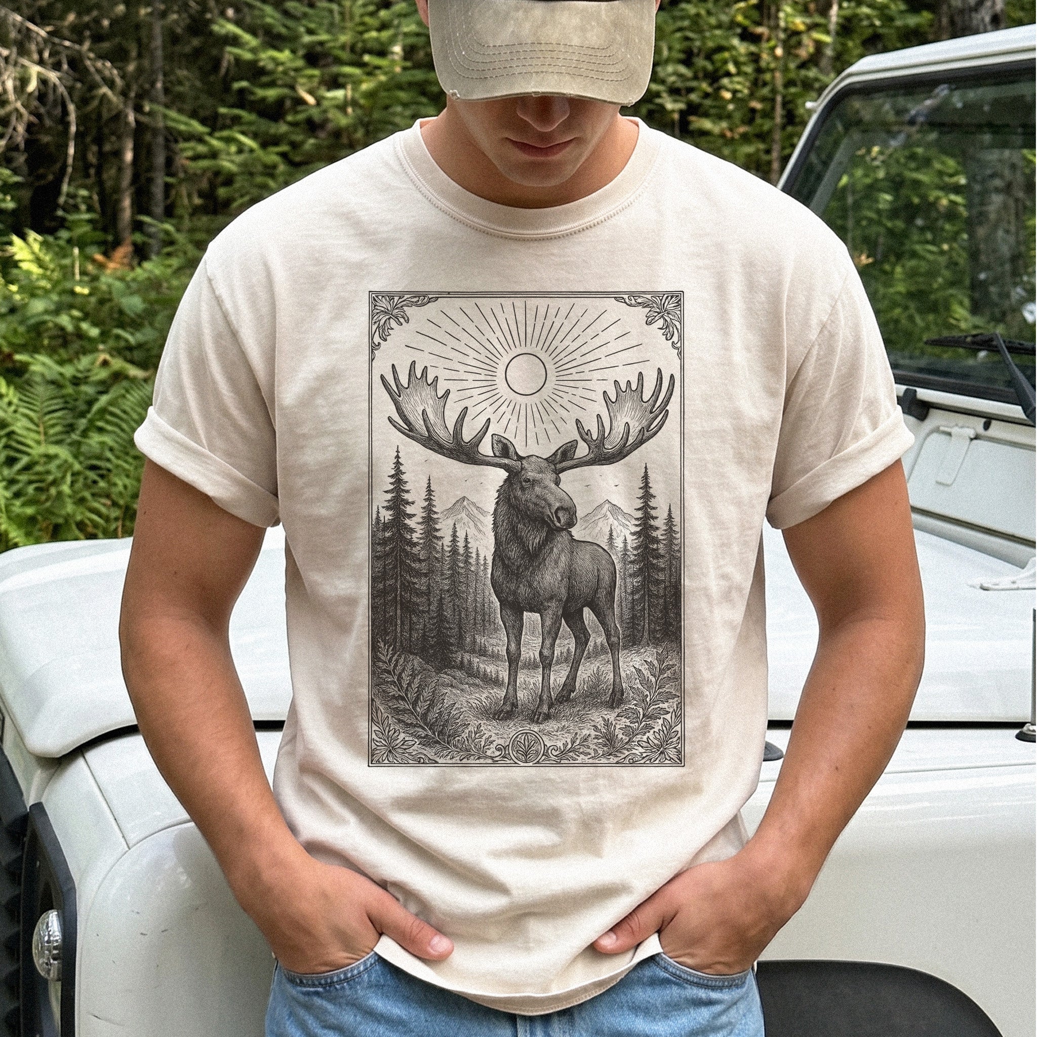 Mystic Moose Guardian of the Forest Comfort Colors Shirt