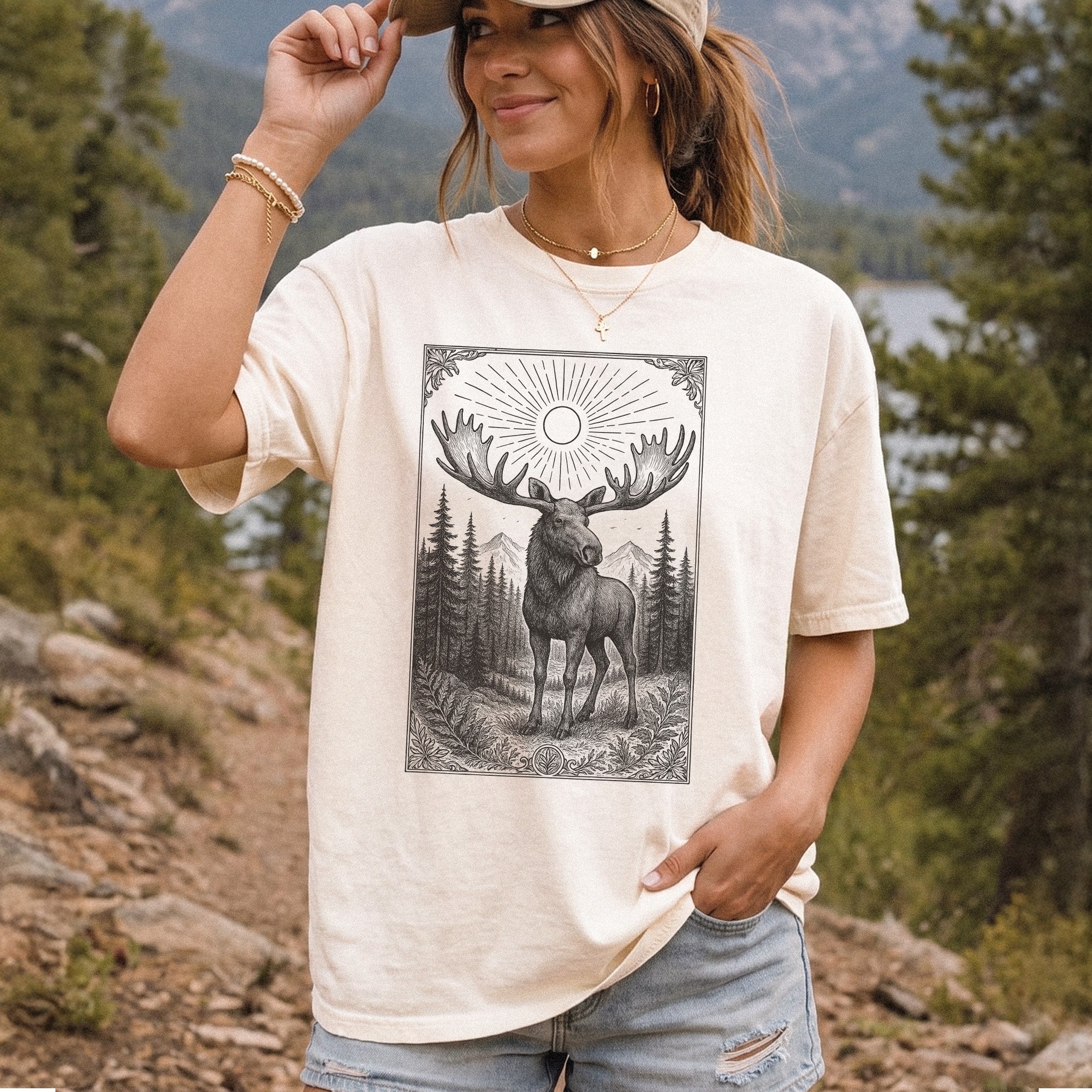 Mystic Moose Guardian of the Forest Comfort Colors Shirt