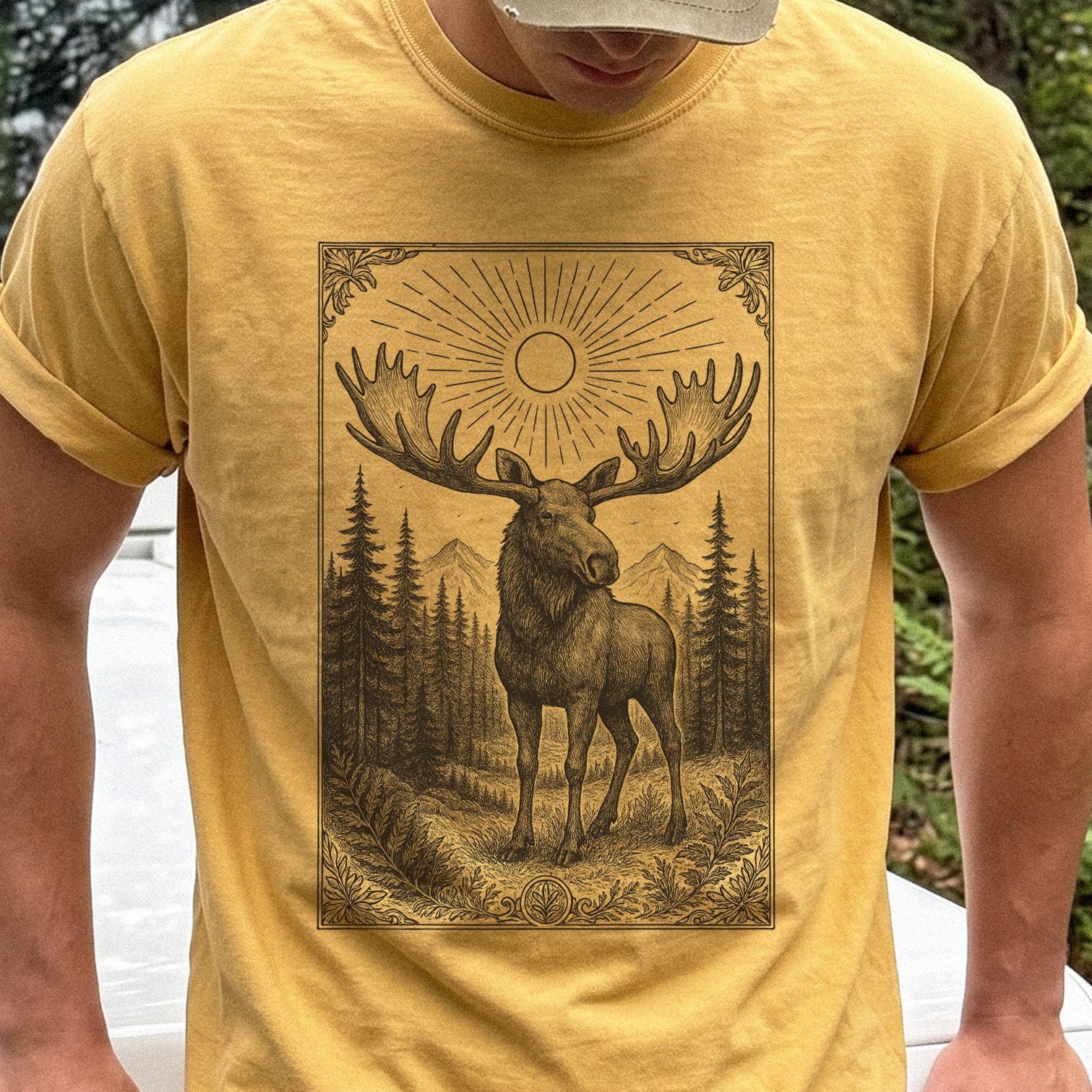 Mystic Moose Guardian of the Forest Comfort Colors Shirt