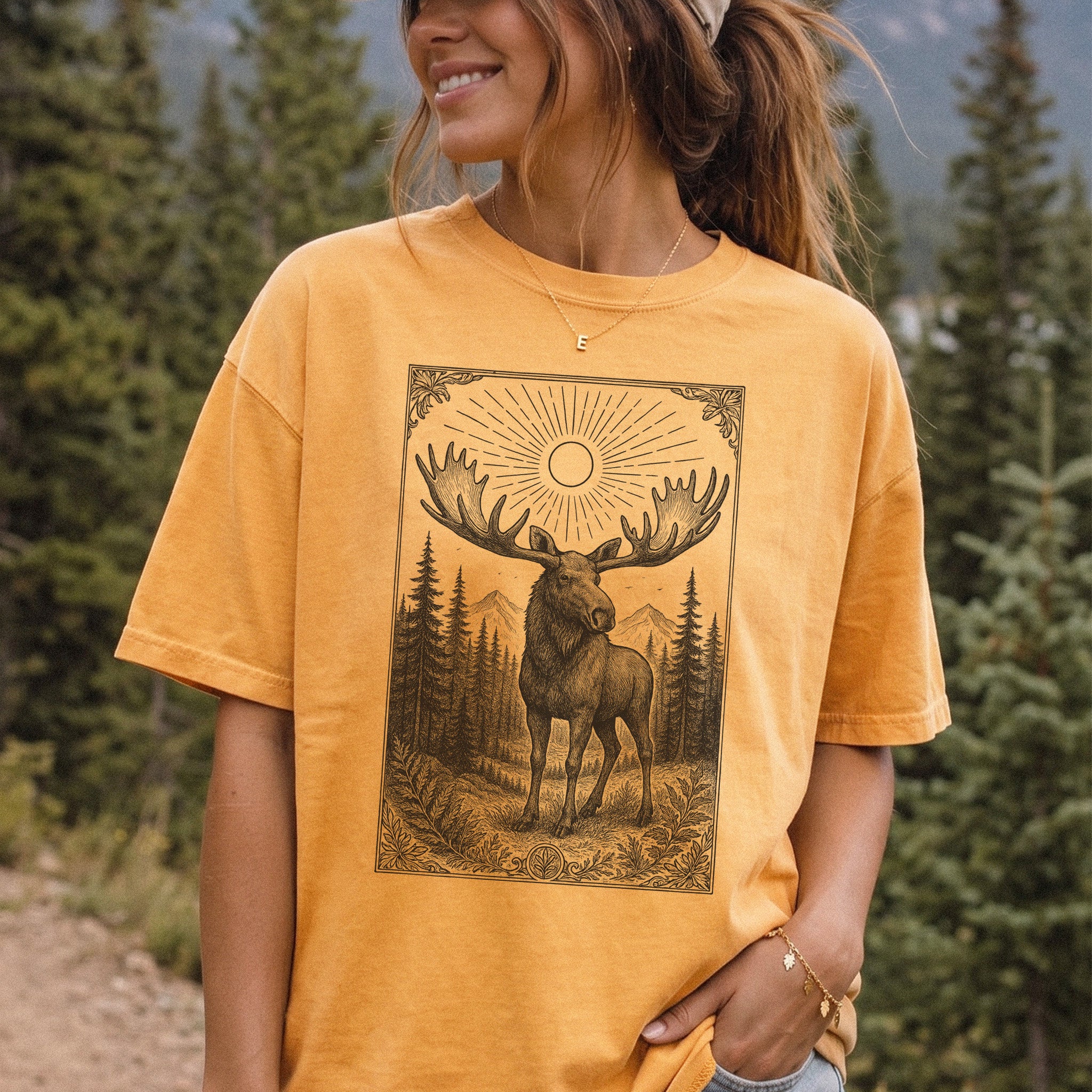 Mystic Moose Guardian of the Forest Comfort Colors Shirt