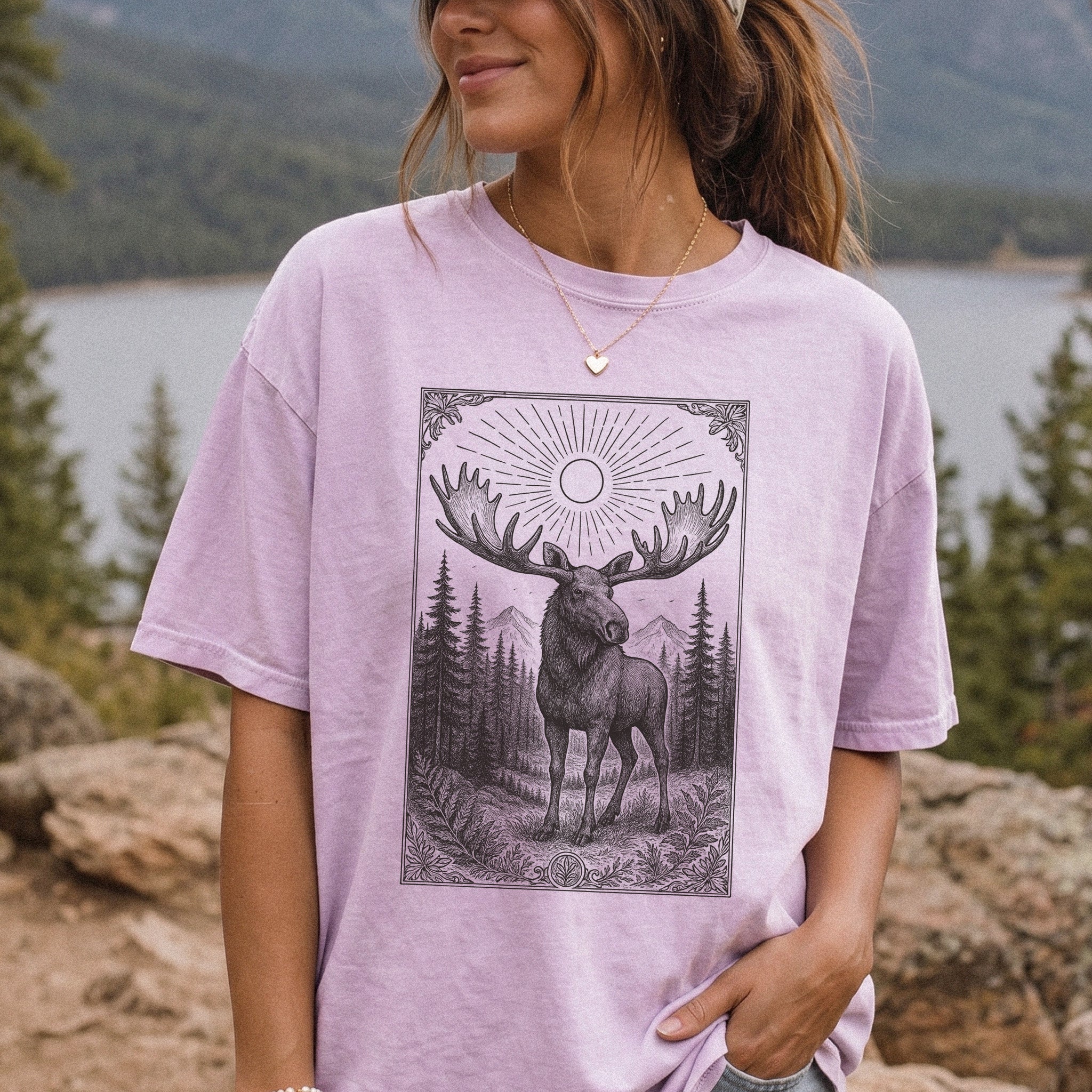 Mystic Moose Guardian of the Forest Comfort Colors Shirt