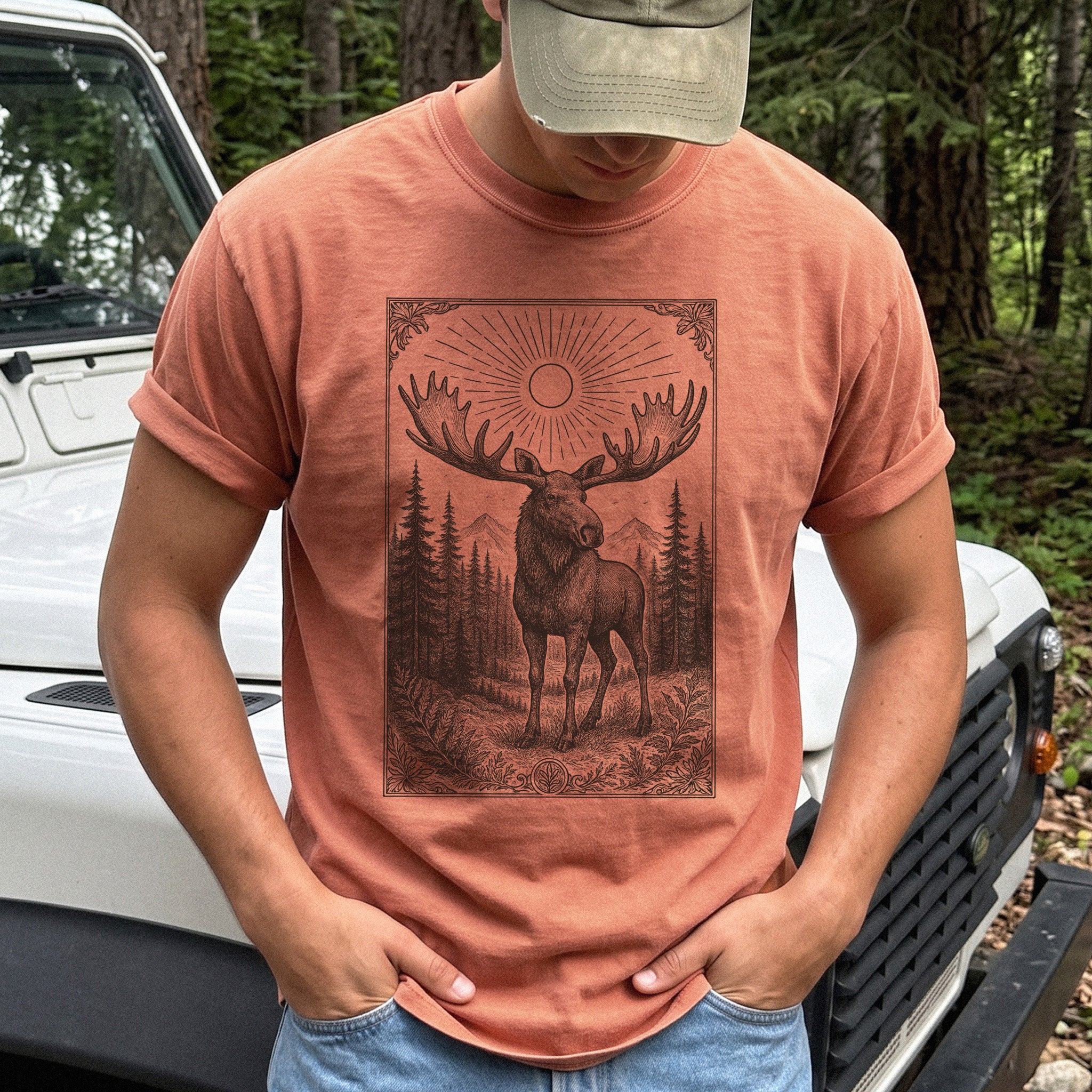 Mystic Moose Guardian of the Forest Comfort Colors Shirt