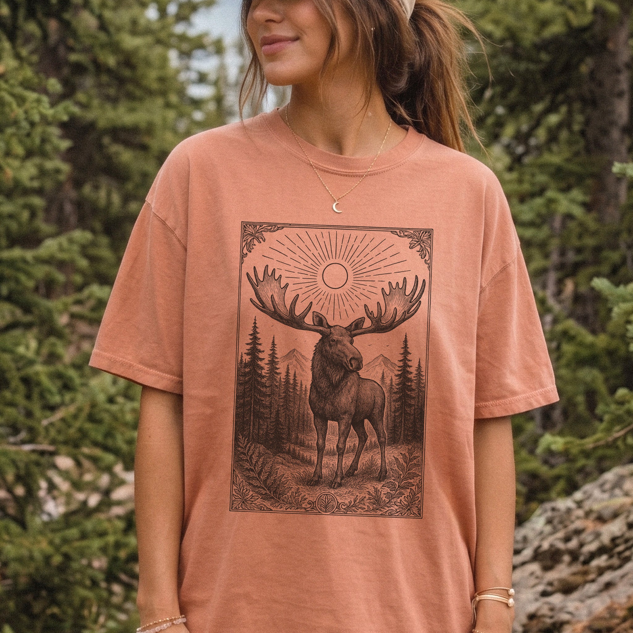 Mystic Moose Guardian of the Forest Comfort Colors Shirt