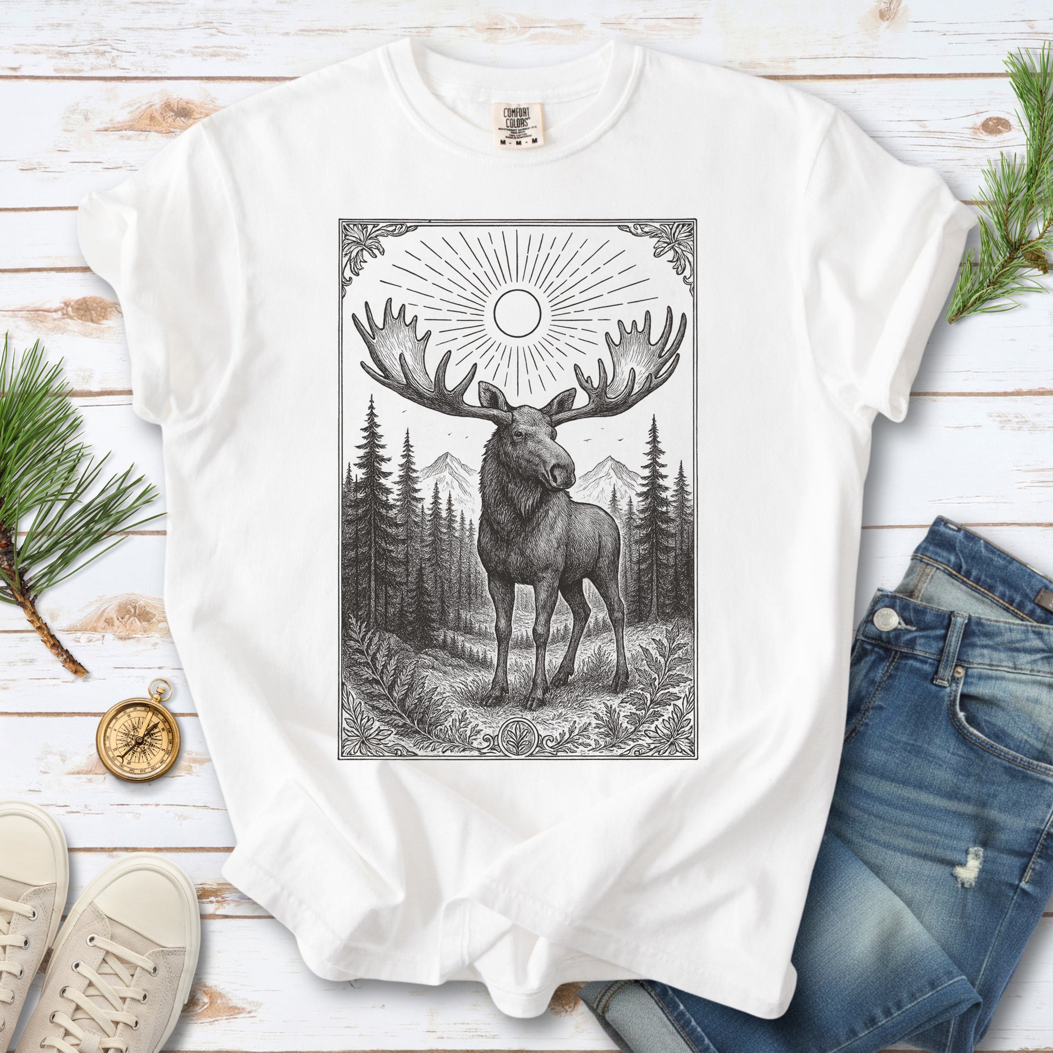 Mystic Moose Guardian of the Forest Comfort Colors Shirt