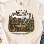 Morning Sasquatch Coffee Crew Comfort Colors Shirt – Cryptid Coffee Tee