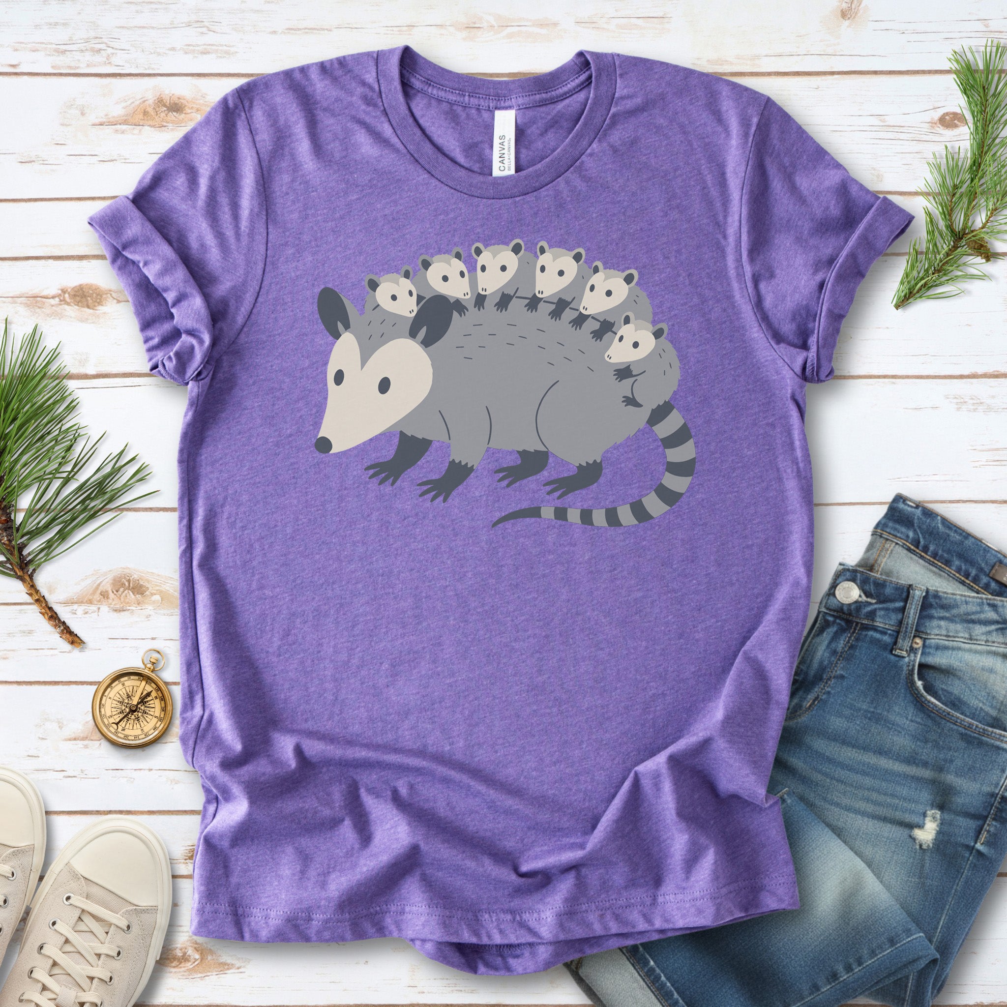 Mother Possum with Babies T-Shirt – Cute Wildlife & Motherhood Gift Tee
