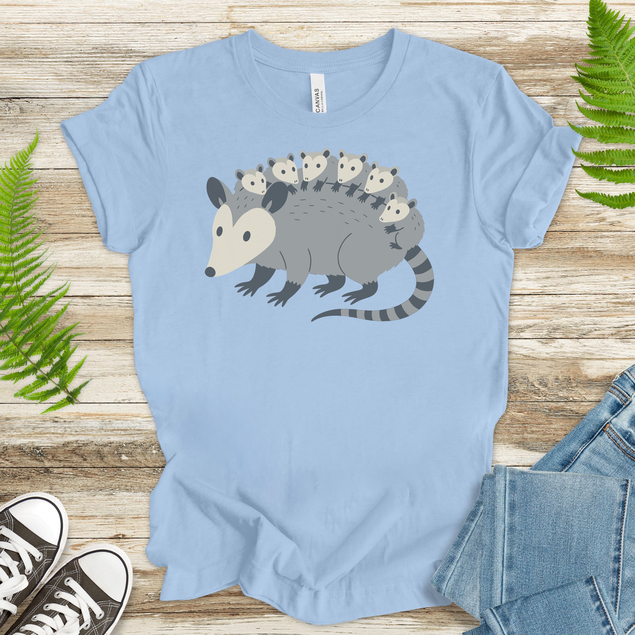 Mother Possum with Babies T-Shirt – Cute Wildlife & Motherhood Gift Tee