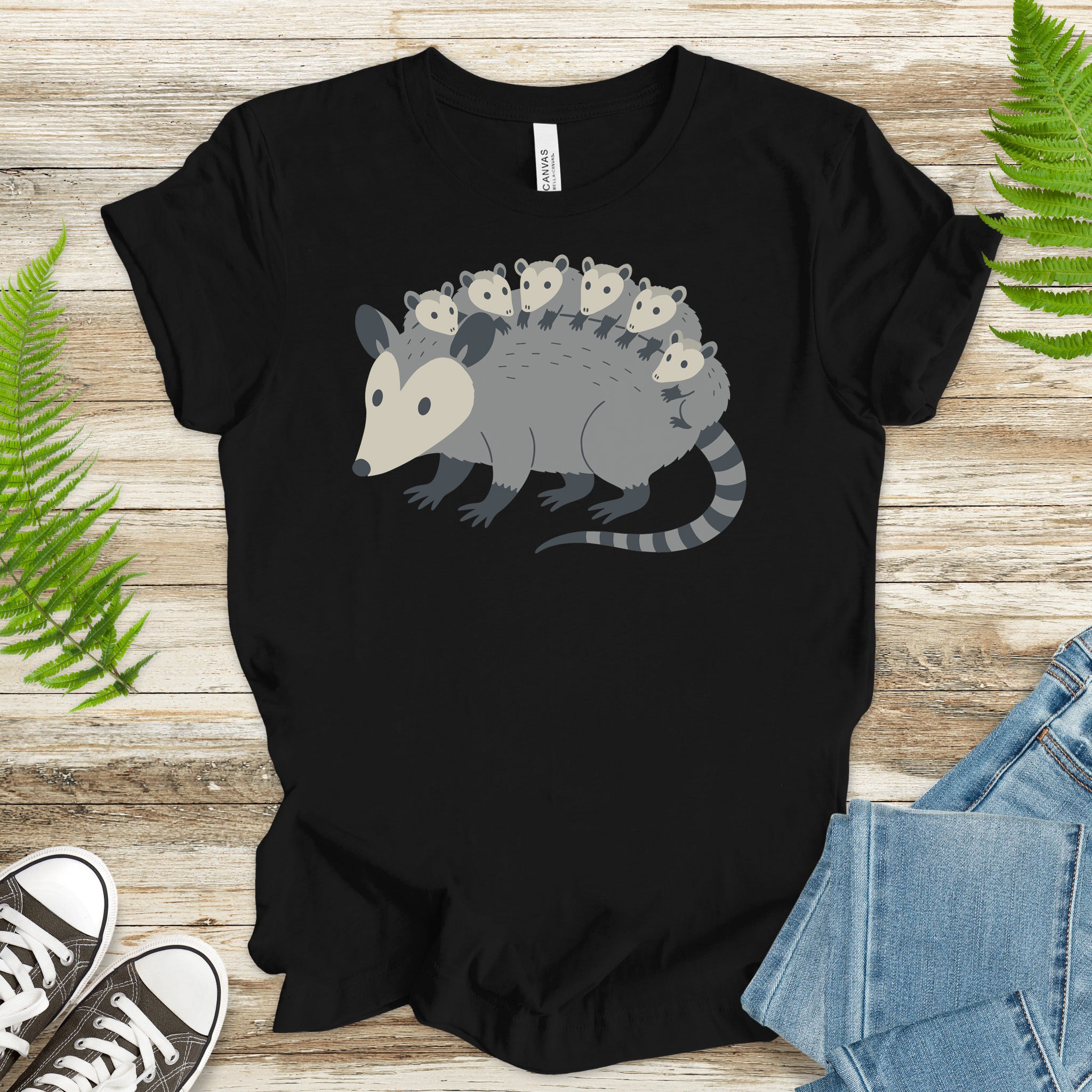 Mother Possum with Babies T-Shirt – Cute Wildlife & Motherhood Gift Tee