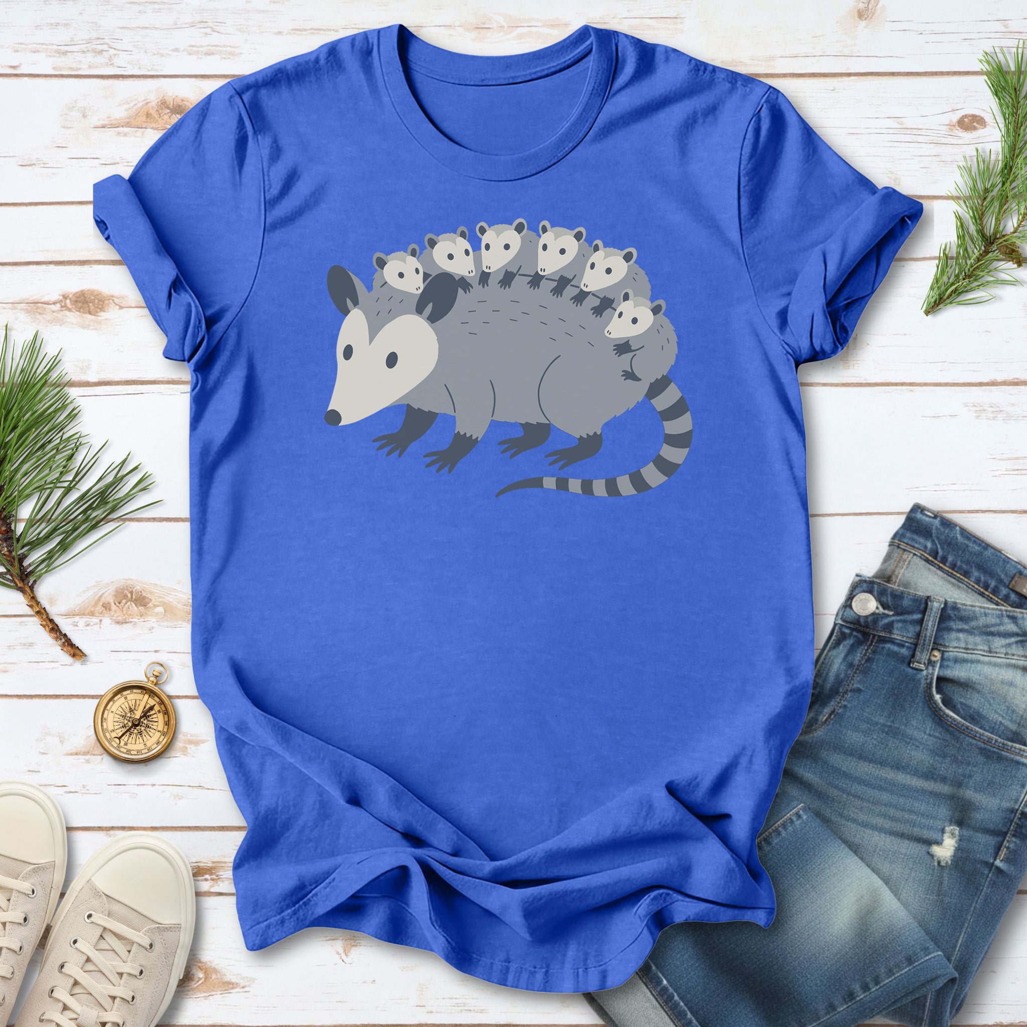 Mother Possum with Babies T-Shirt – Cute Wildlife & Motherhood Gift Tee