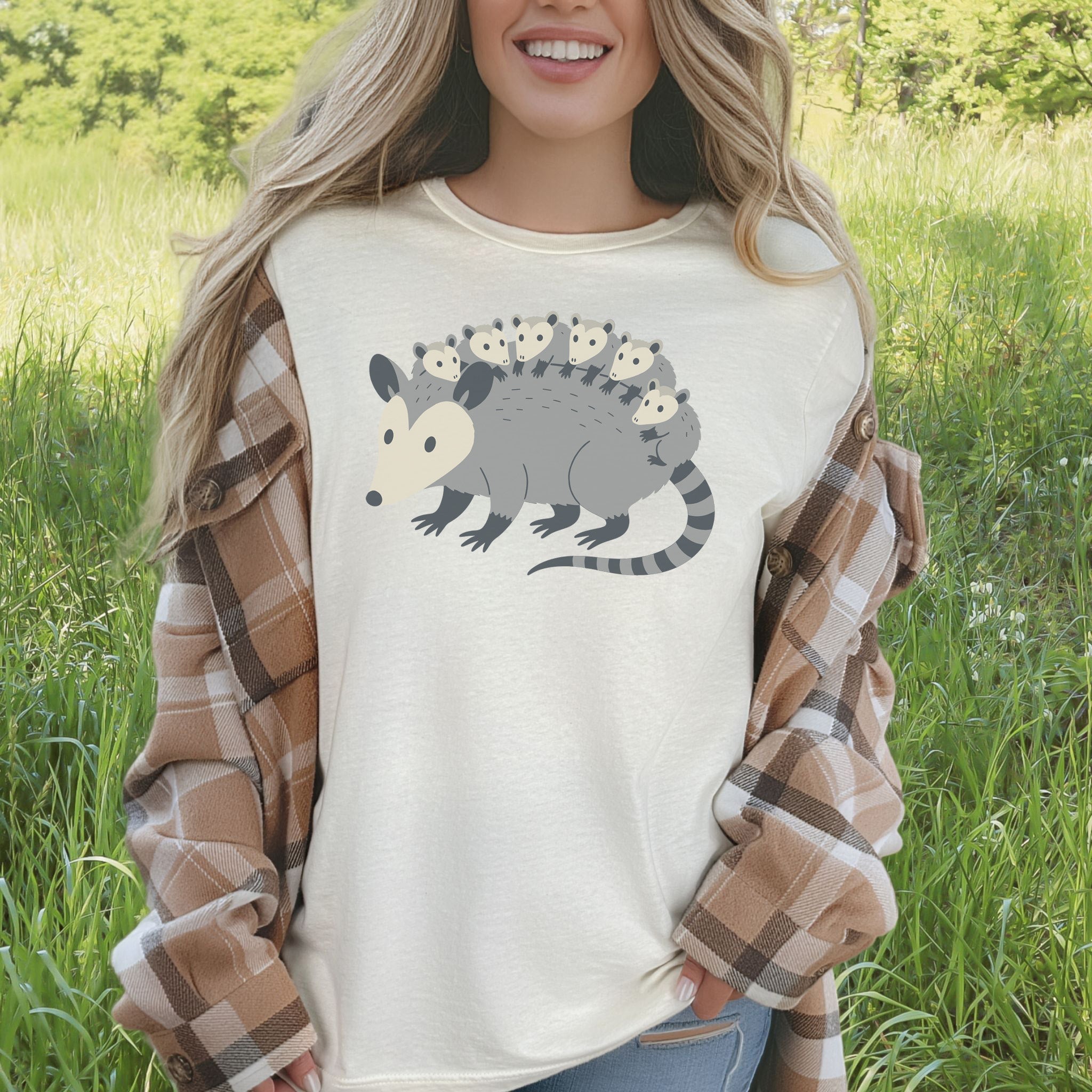 Mother Possum with Babies T-Shirt – Cute Wildlife & Motherhood Gift Tee