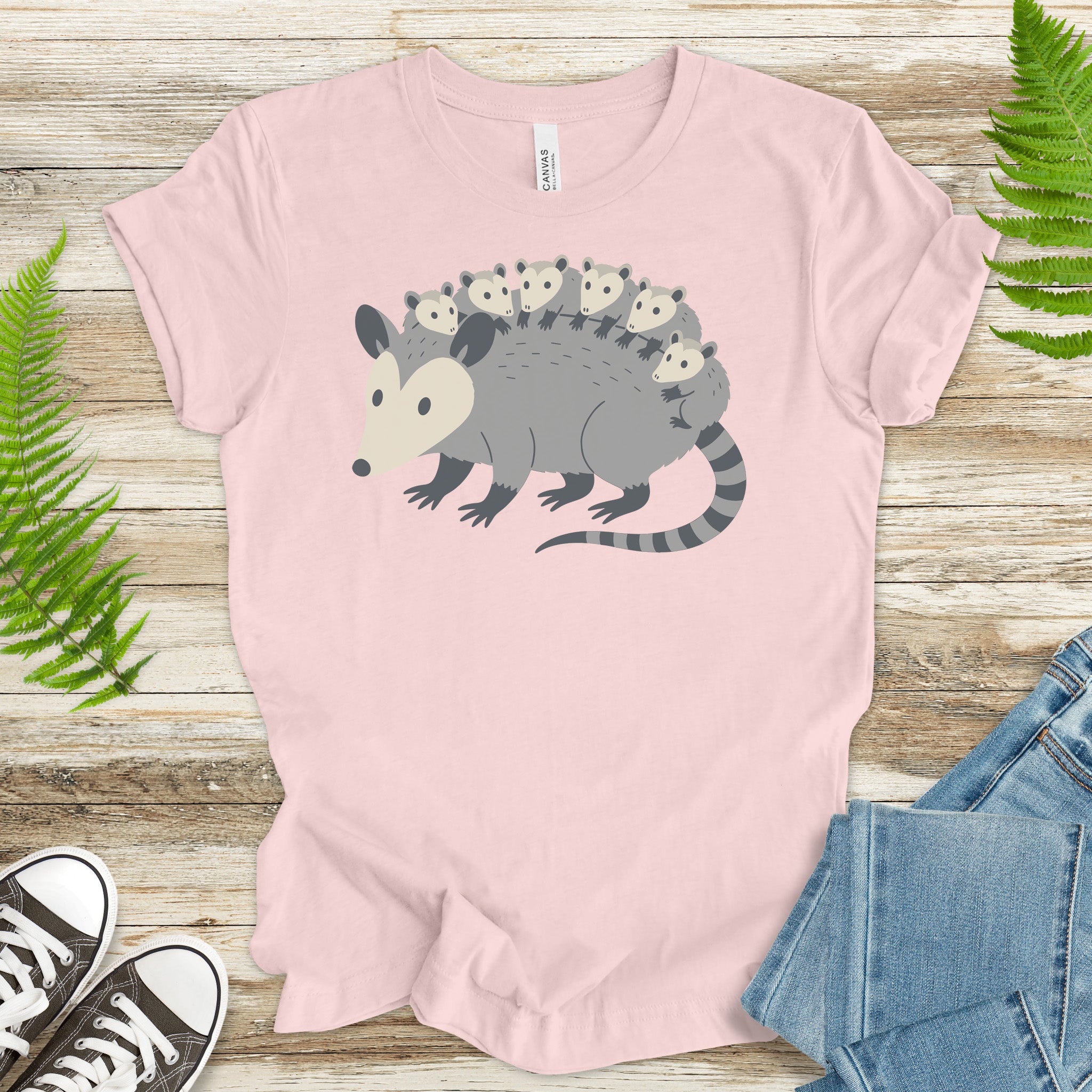 Mother Possum with Babies T-Shirt – Cute Wildlife & Motherhood Gift Tee
