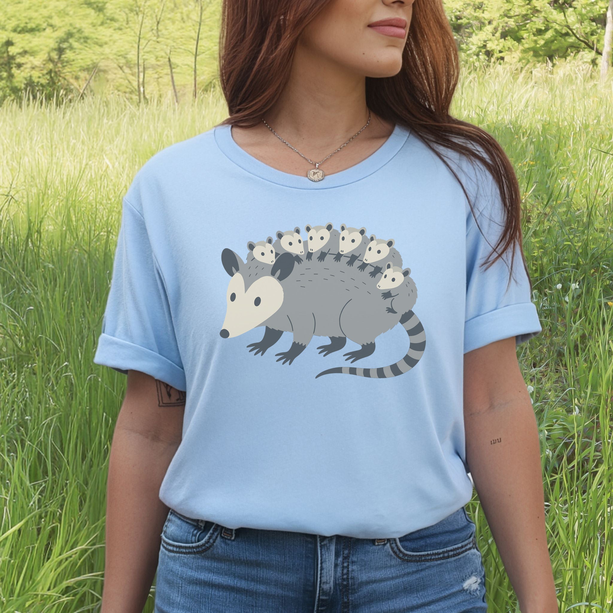Mother Possum with Babies T-Shirt – Cute Wildlife & Motherhood Gift Tee